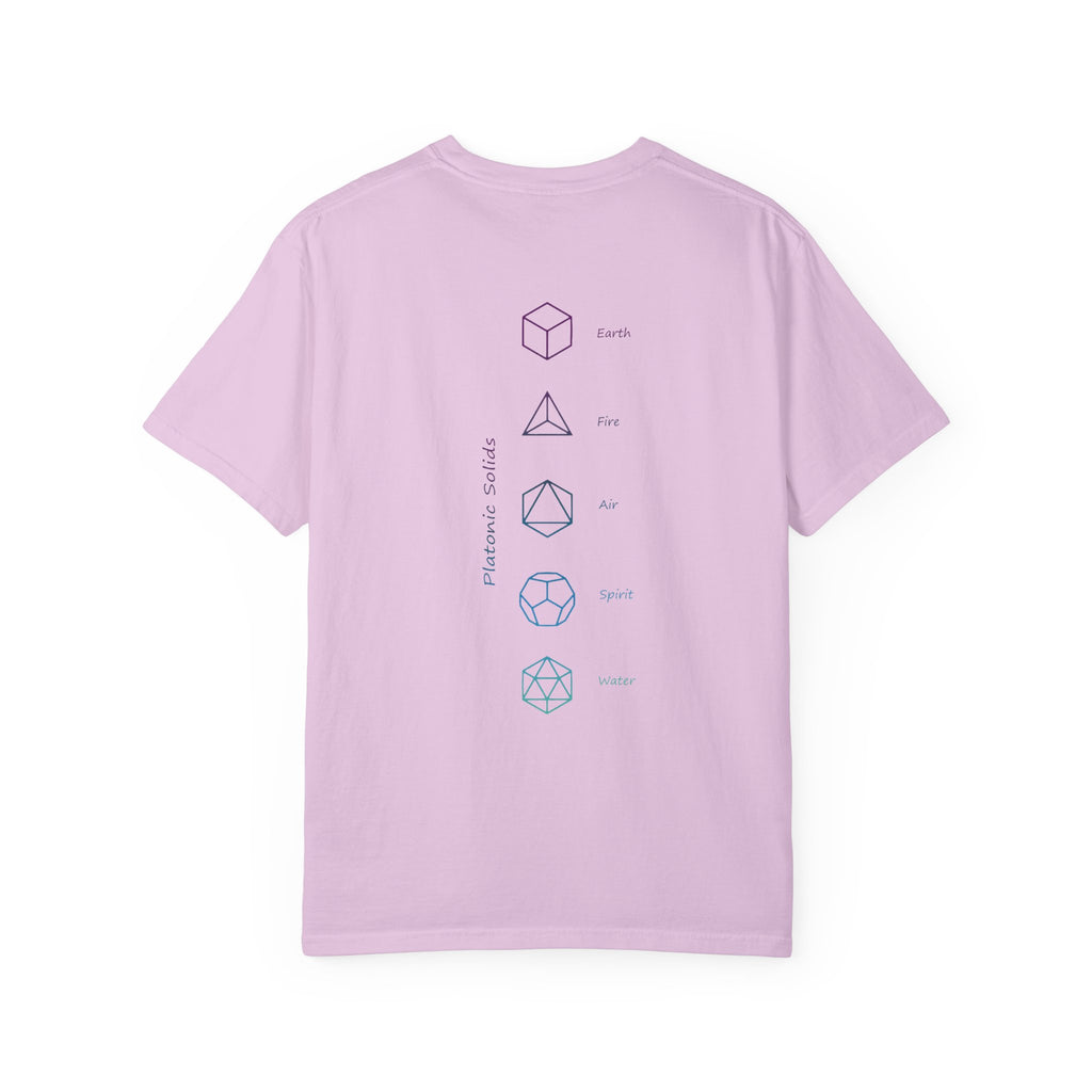 Elemental Platonic Solids T-Shirt — Sacred Geometry Elements Tee | Minimalist Design