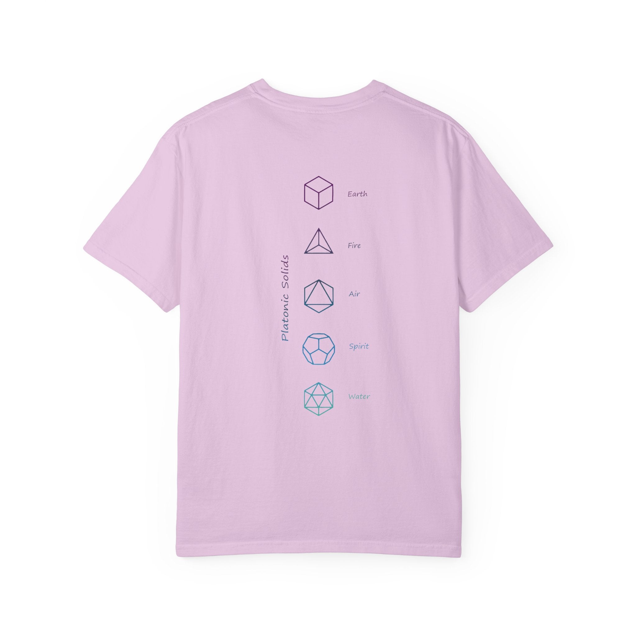 Elemental Platonic Solids T-Shirt — Sacred Geometry Elements Tee | Minimalist Design