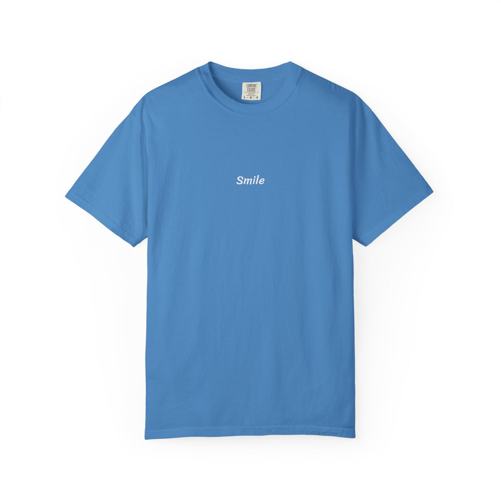 Smile T-Shirt — Cute Sunshine Graphic Tee with Positive Quote 'The Sun Still Shines' Back Print | Motivational Apparel
