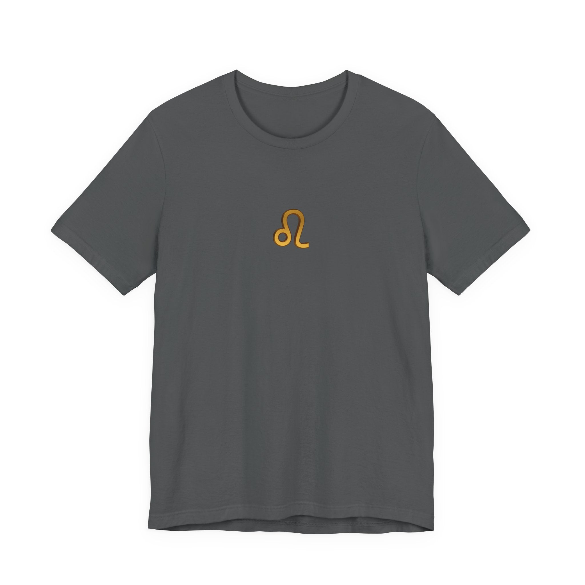 Leo Zodiac T-Shirt — Minimal Gold Leo Symbol Tee