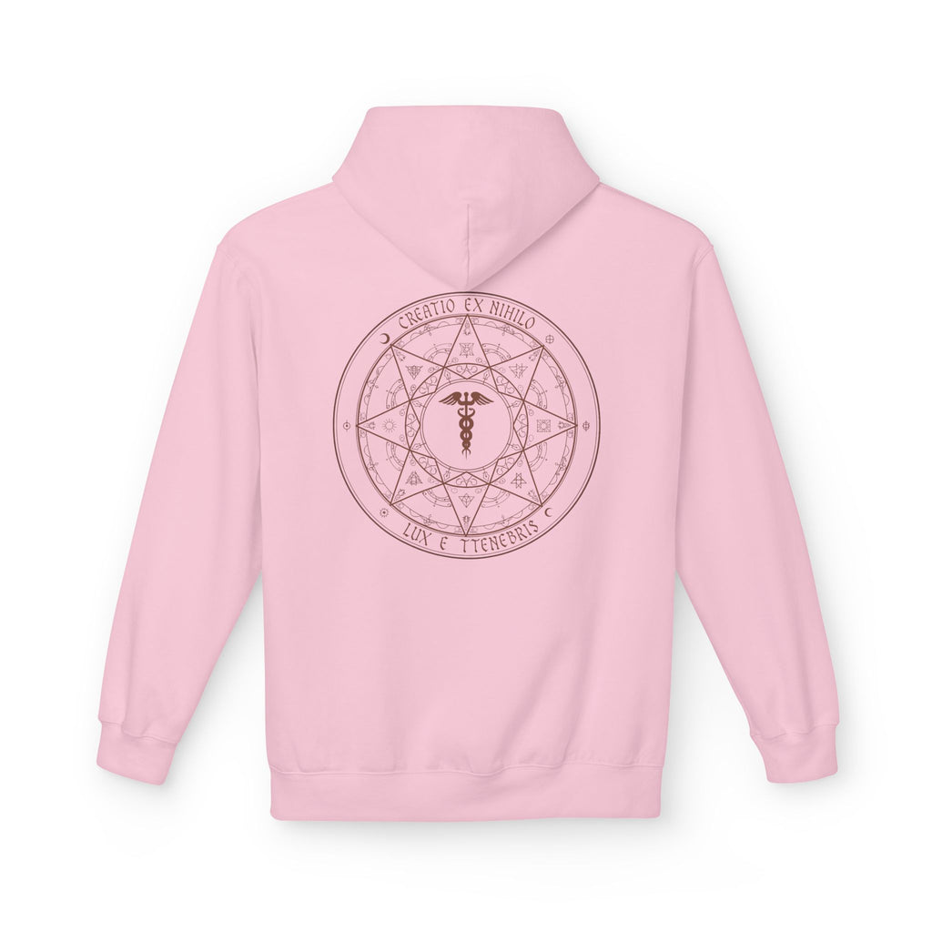 Creatio Ex Nihilo Caduceus Hoodie — Alchemical Hermetic Symbol Back Print