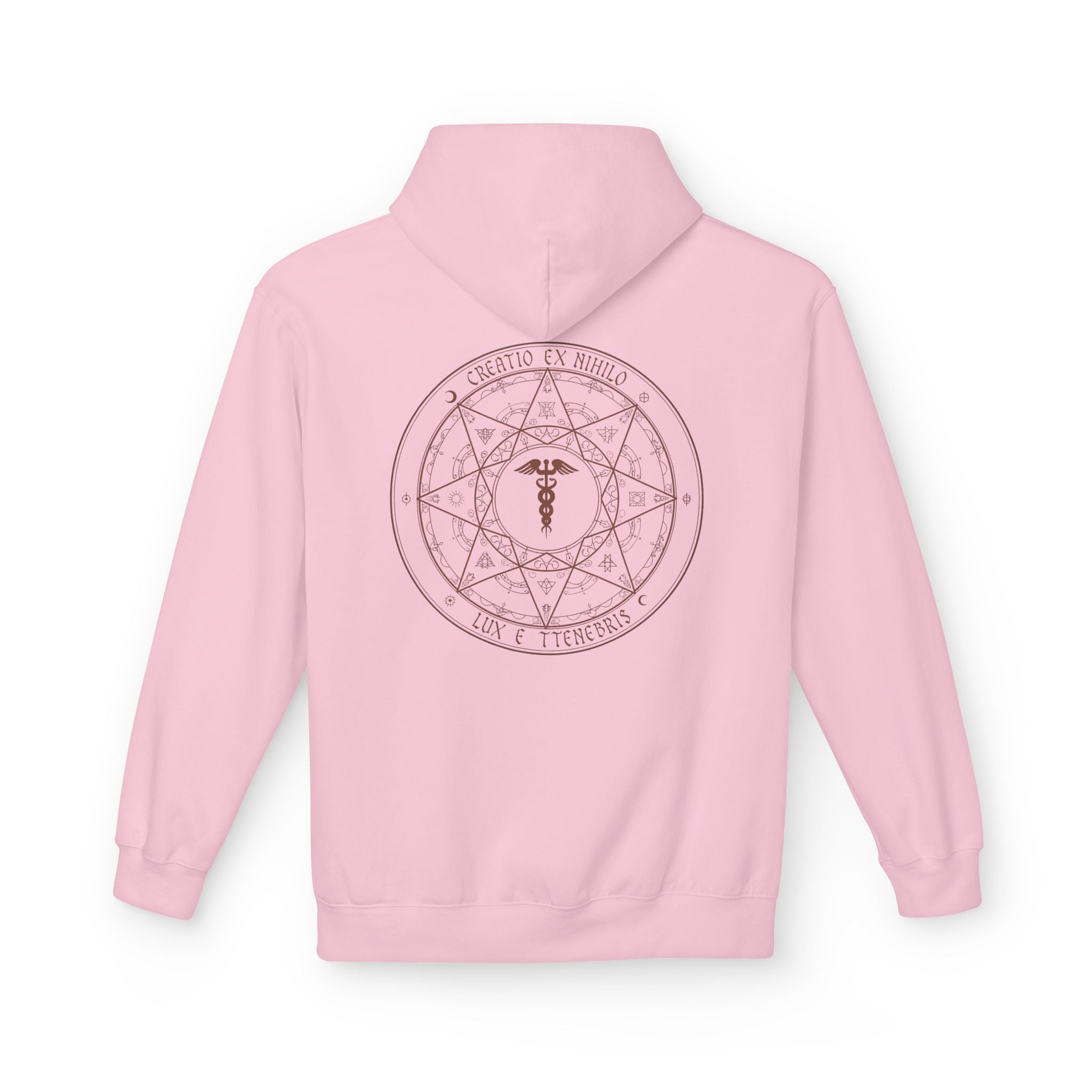 Creatio Ex Nihilo Caduceus Hoodie — Alchemical Hermetic Symbol Back Print