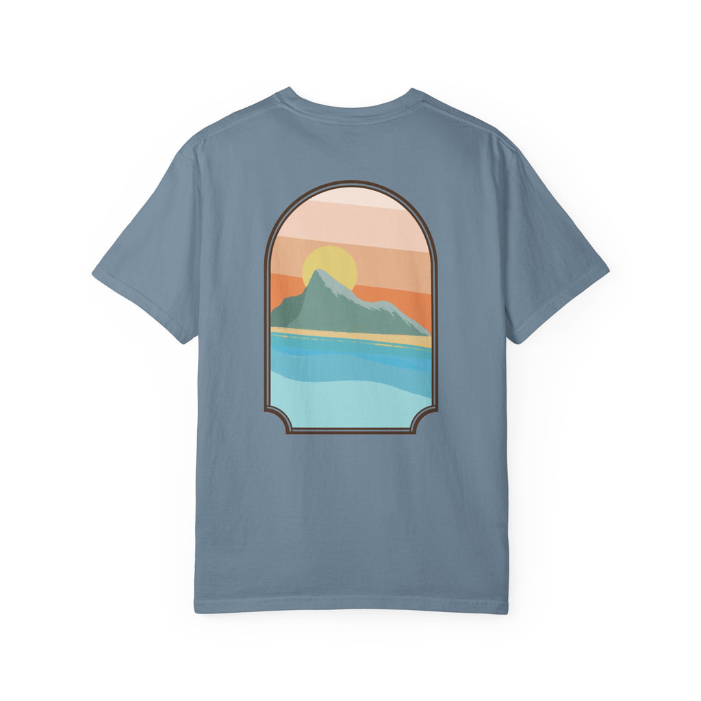Rock of Gibraltar T-Shirt — Del Levante Coastal Art Graphic Tee | Mediterranean Landmark