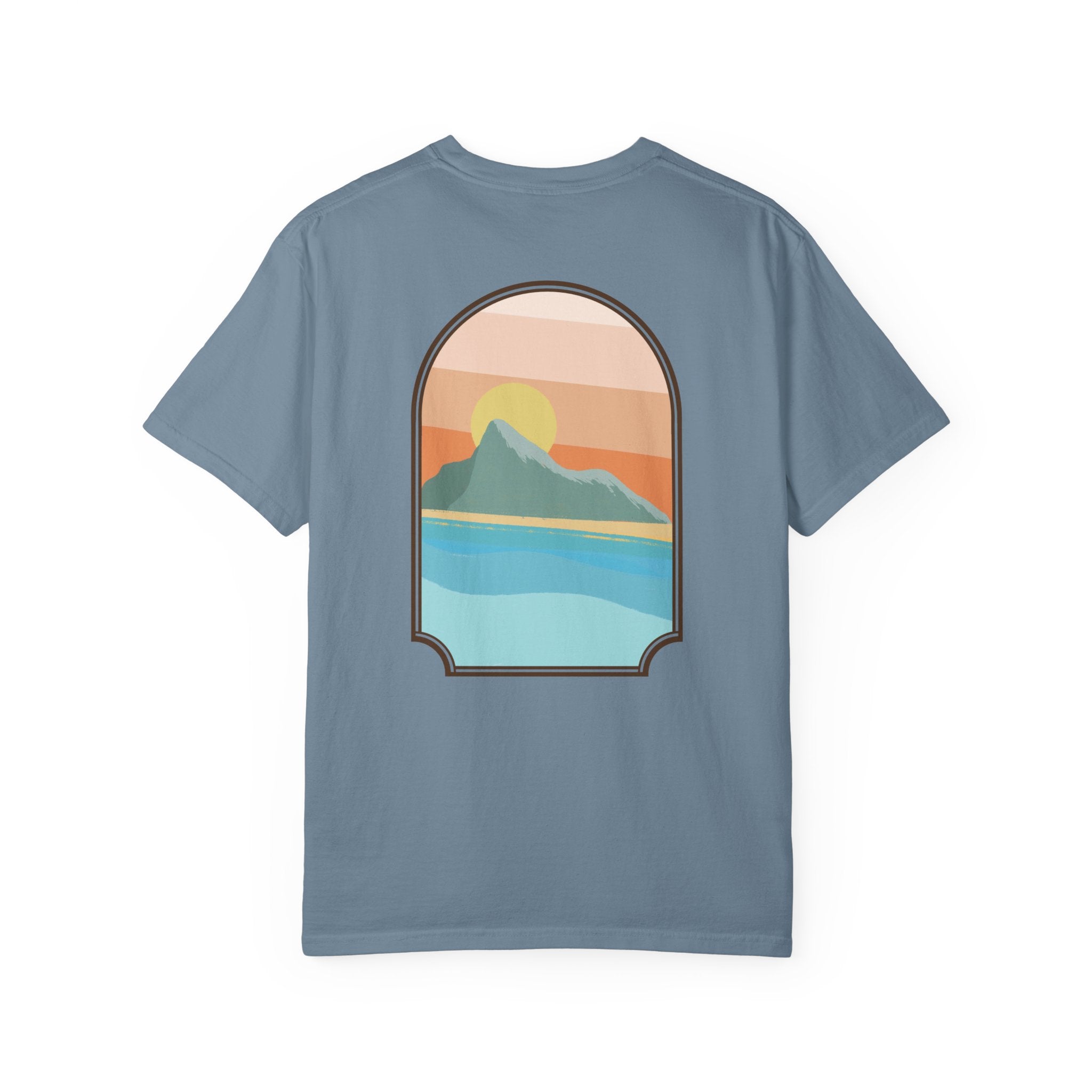 Rock of Gibraltar T-Shirt — Del Levante Coastal Art Graphic Tee | Mediterranean Landmark