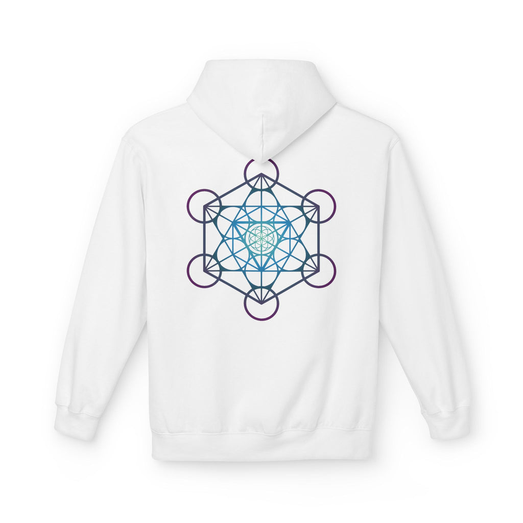 Metatron's Cube Hoodie — Sacred Geometry Spiritual Back Print Pullover