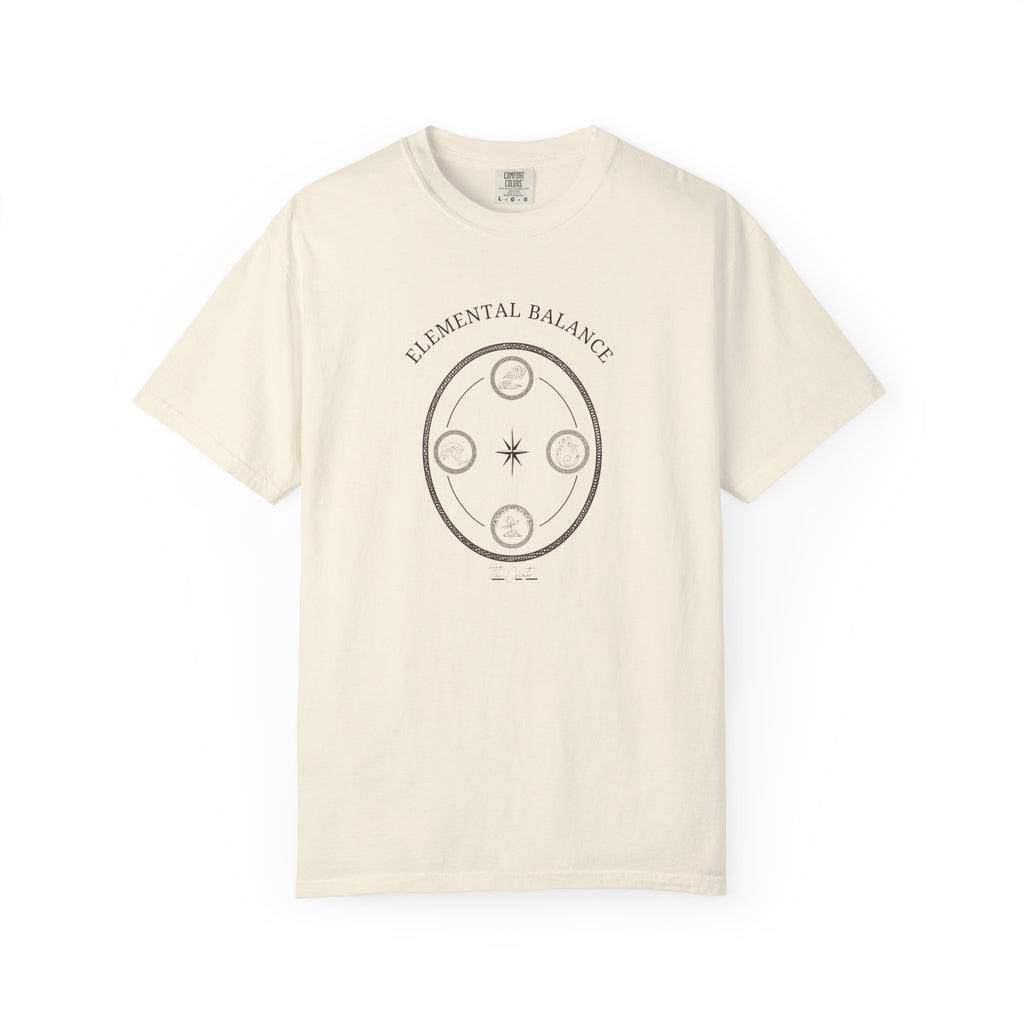 Elemental Balance T-Shirt — Four Elements Minimalist Tee | Earth Water Fire Air