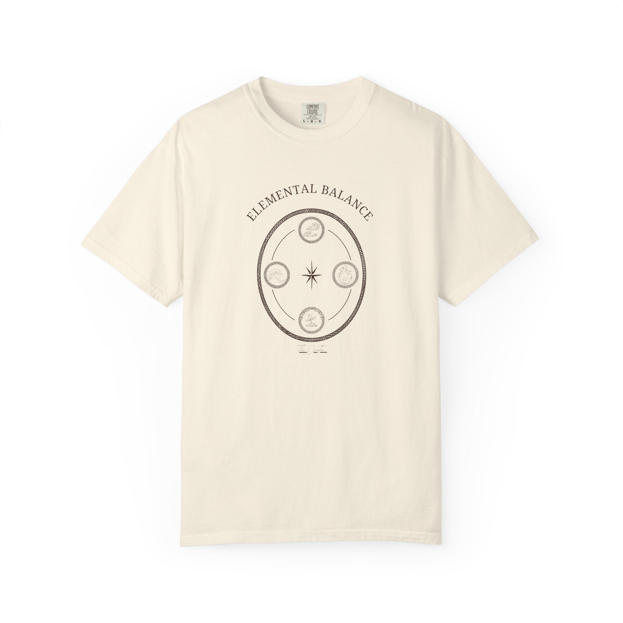 Elemental Balance T-Shirt — Four Elements Minimalist Tee | Earth Water Fire Air