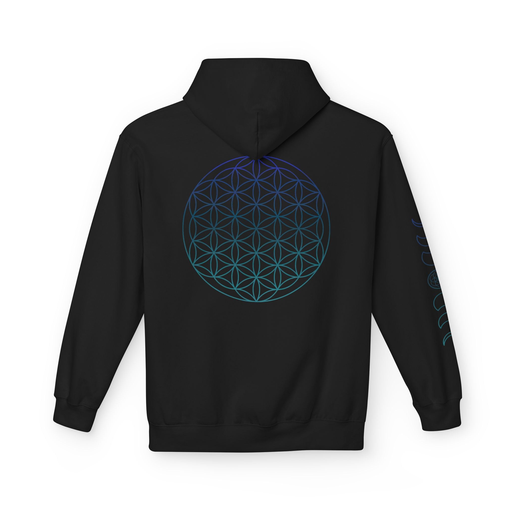 Flower of Life Hoodie — Geometric Sacred Geometry Pullover | Spiritual Design