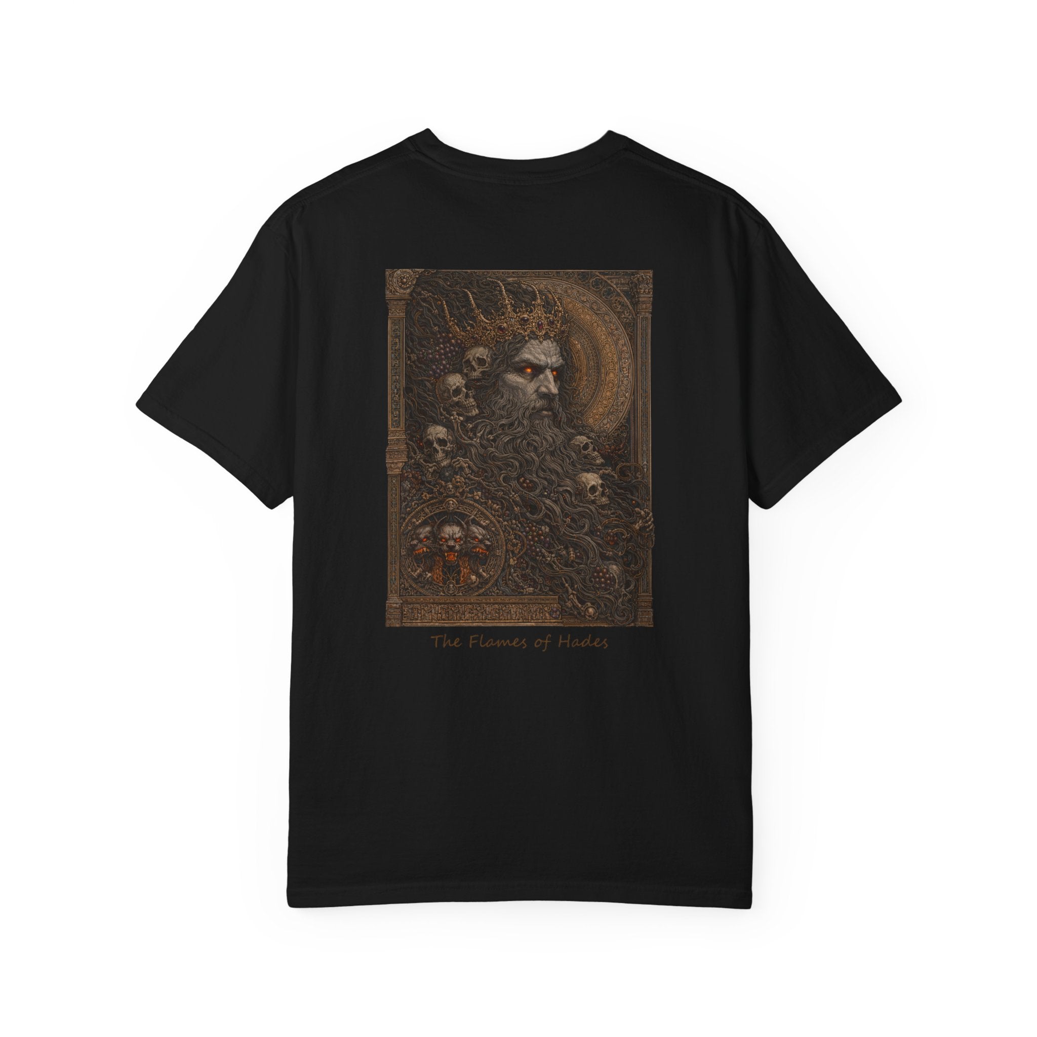 The Flames of Hades T-Shirt — Greek God Mythology Art Tee | Hades Underworld