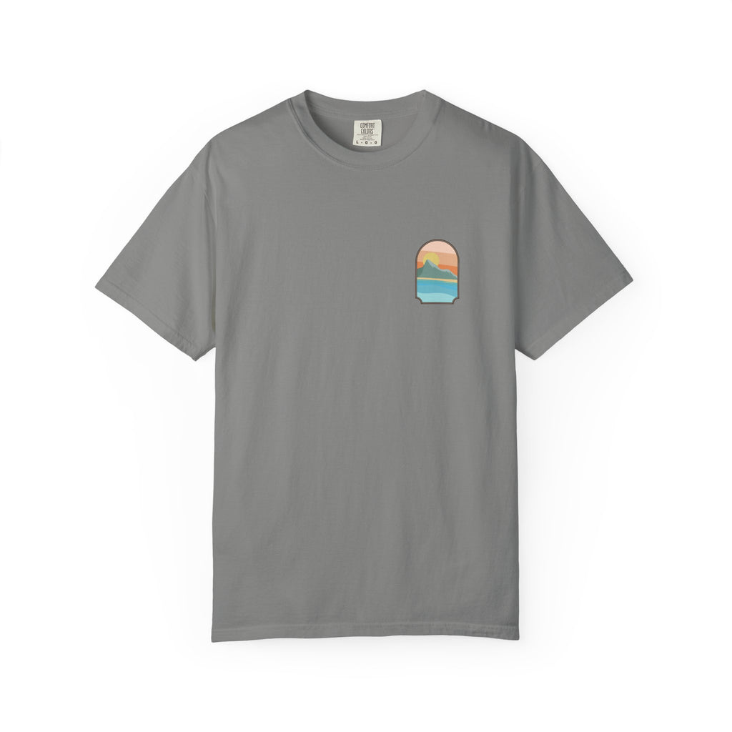 Rock of Gibraltar T-Shirt — Del Levante Coastal Art Graphic Tee | Mediterranean Landmark
