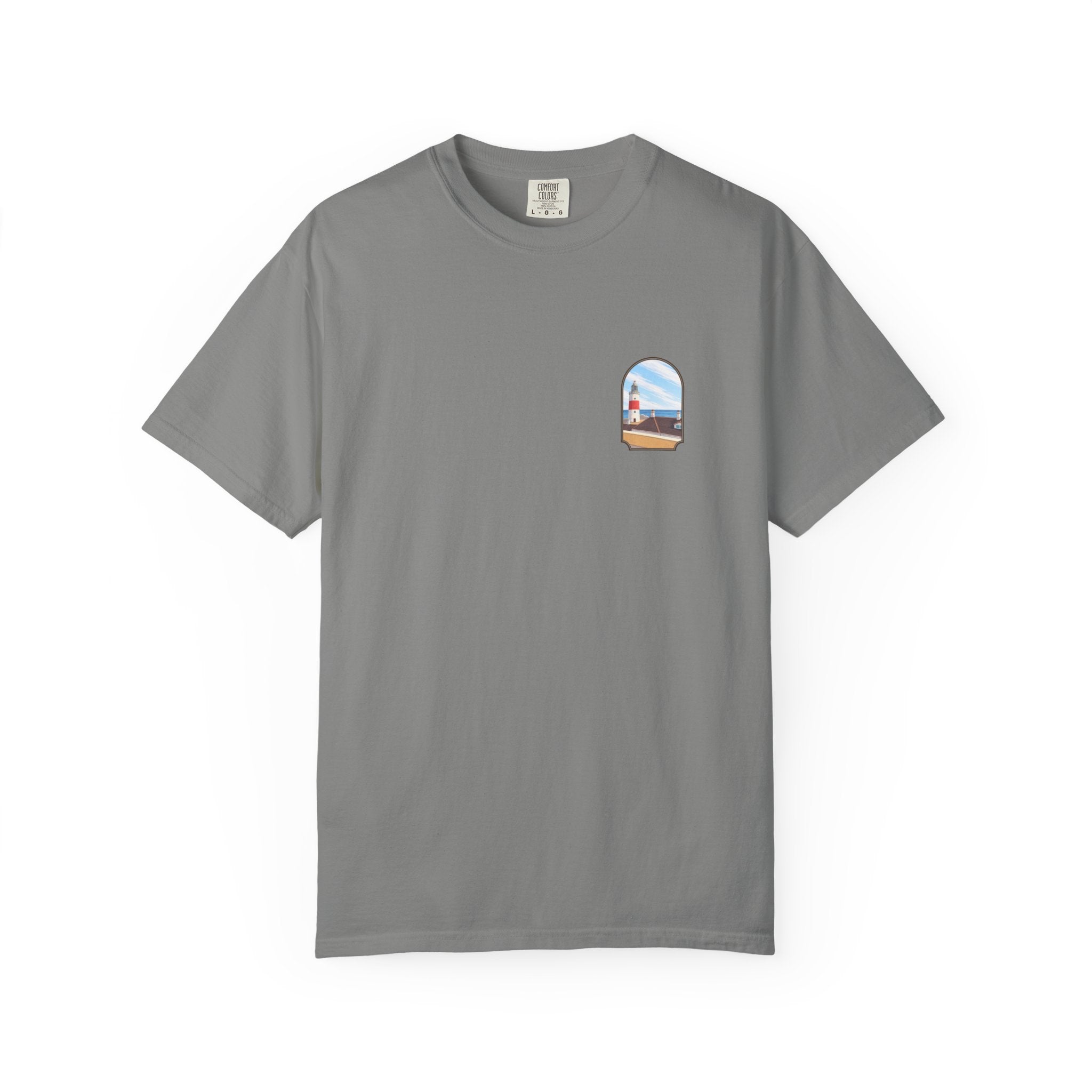 Rock of Gibraltar T-Shirt — La Farola Lighthouse Graphic Tee | Coastal Landmark
