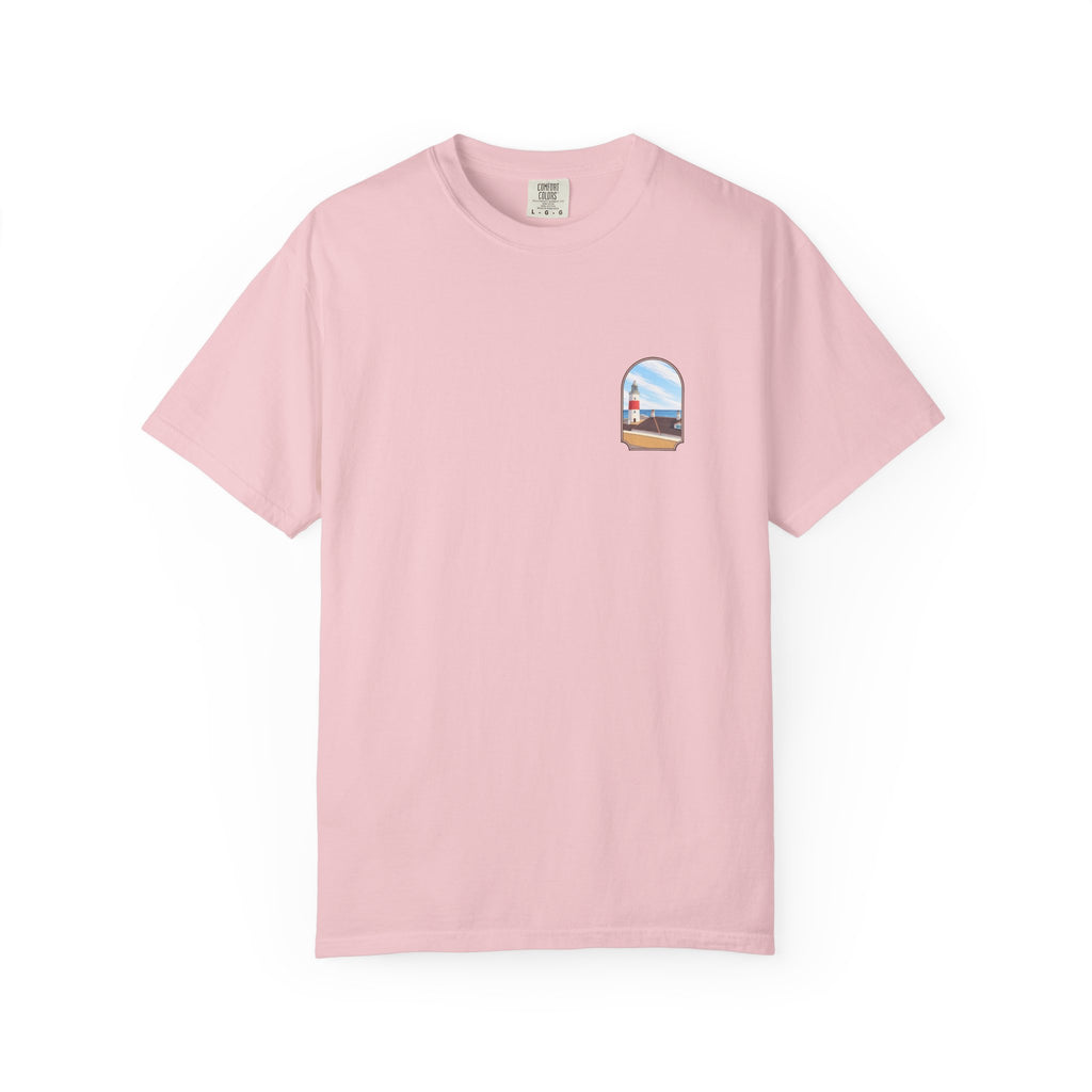 Rock of Gibraltar T-Shirt — La Farola Lighthouse Graphic Tee | Coastal Landmark
