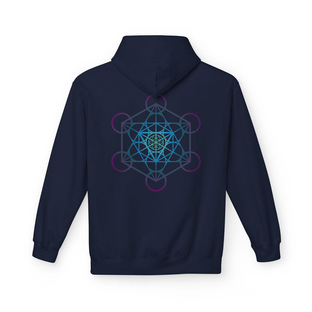 Metatron's Cube Hoodie — Sacred Geometry Spiritual Back Print Pullover