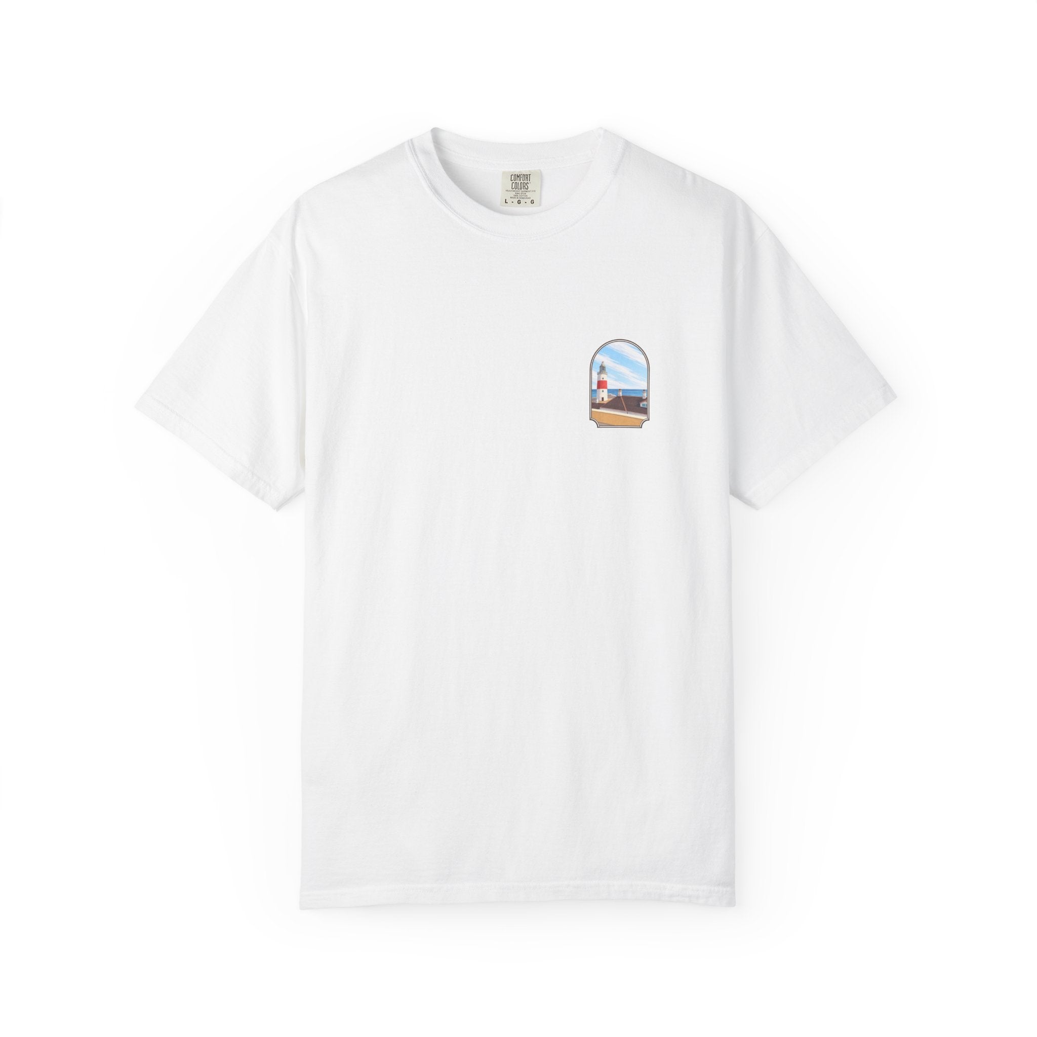 Rock of Gibraltar T-Shirt — La Farola Lighthouse Graphic Tee | Coastal Landmark
