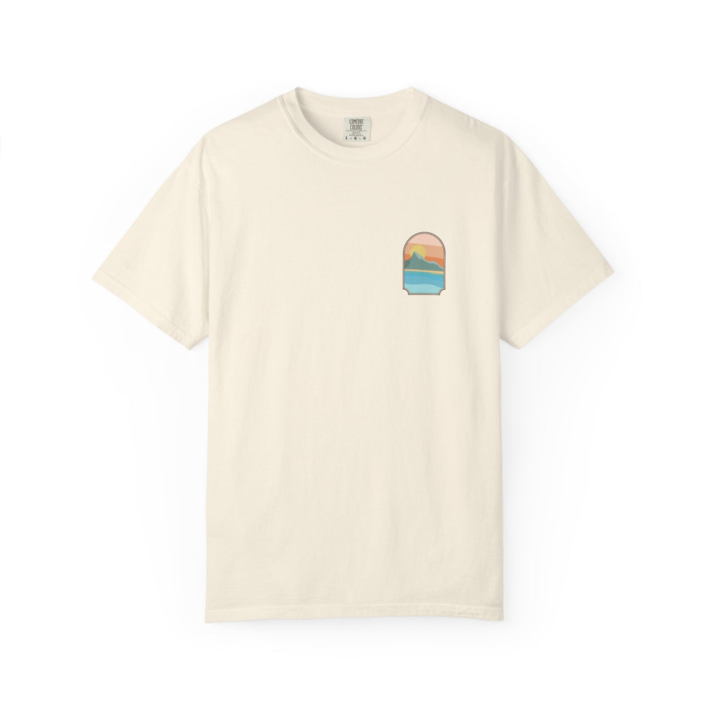 Rock of Gibraltar T-Shirt — Del Levante Coastal Art Graphic Tee | Mediterranean Landmark