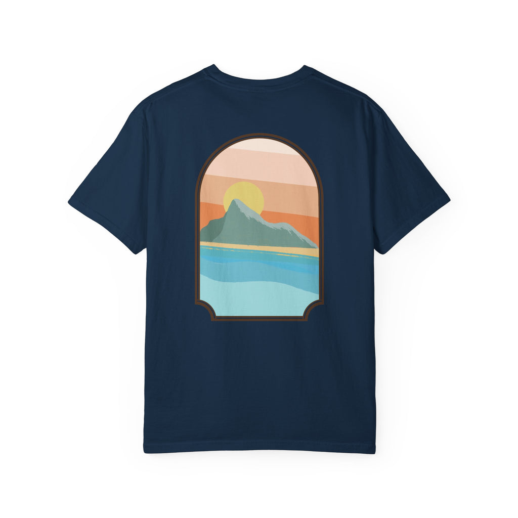 Rock of Gibraltar T-Shirt — Del Levante Coastal Art Graphic Tee | Mediterranean Landmark