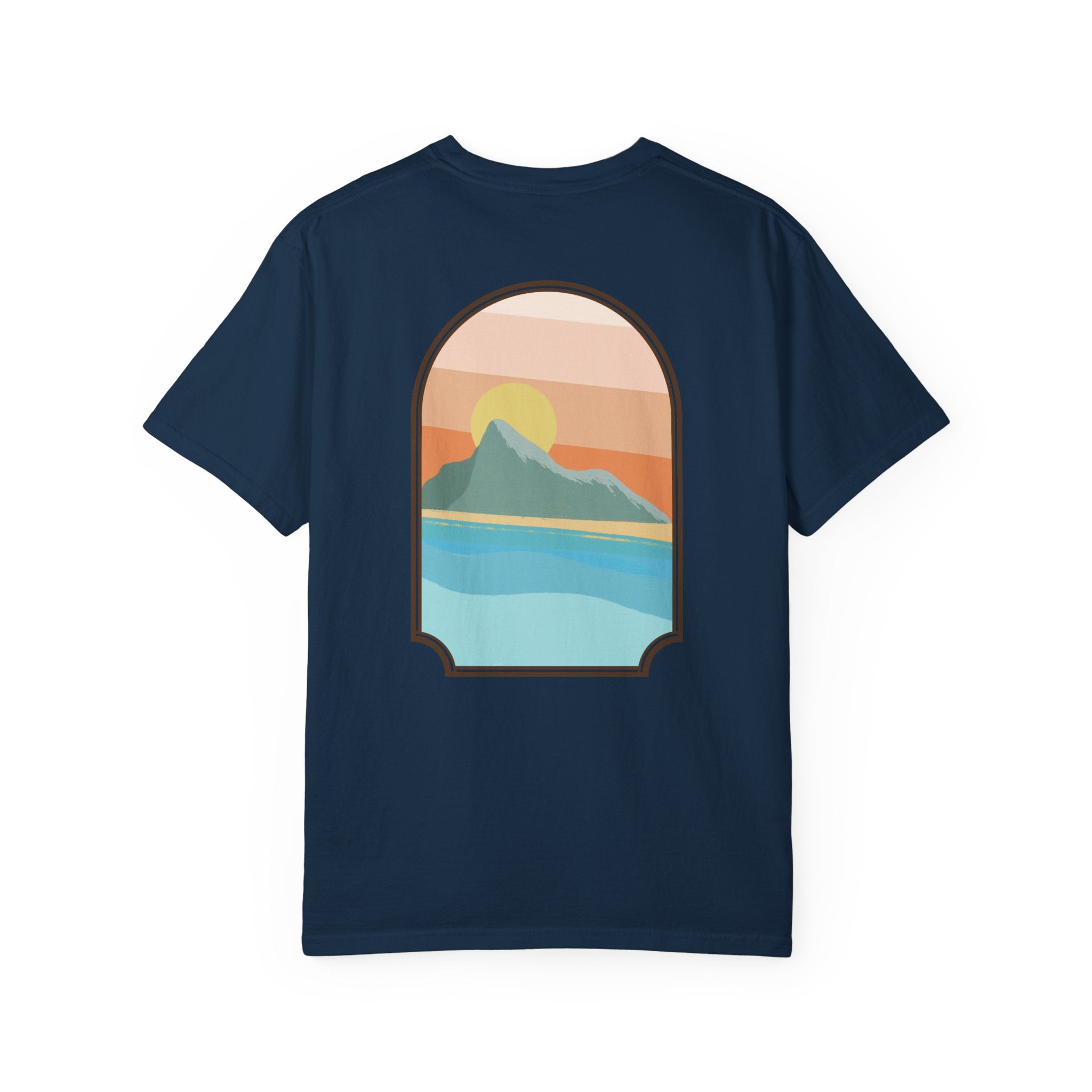 Rock of Gibraltar T-Shirt — Del Levante Coastal Art Graphic Tee | Mediterranean Landmark