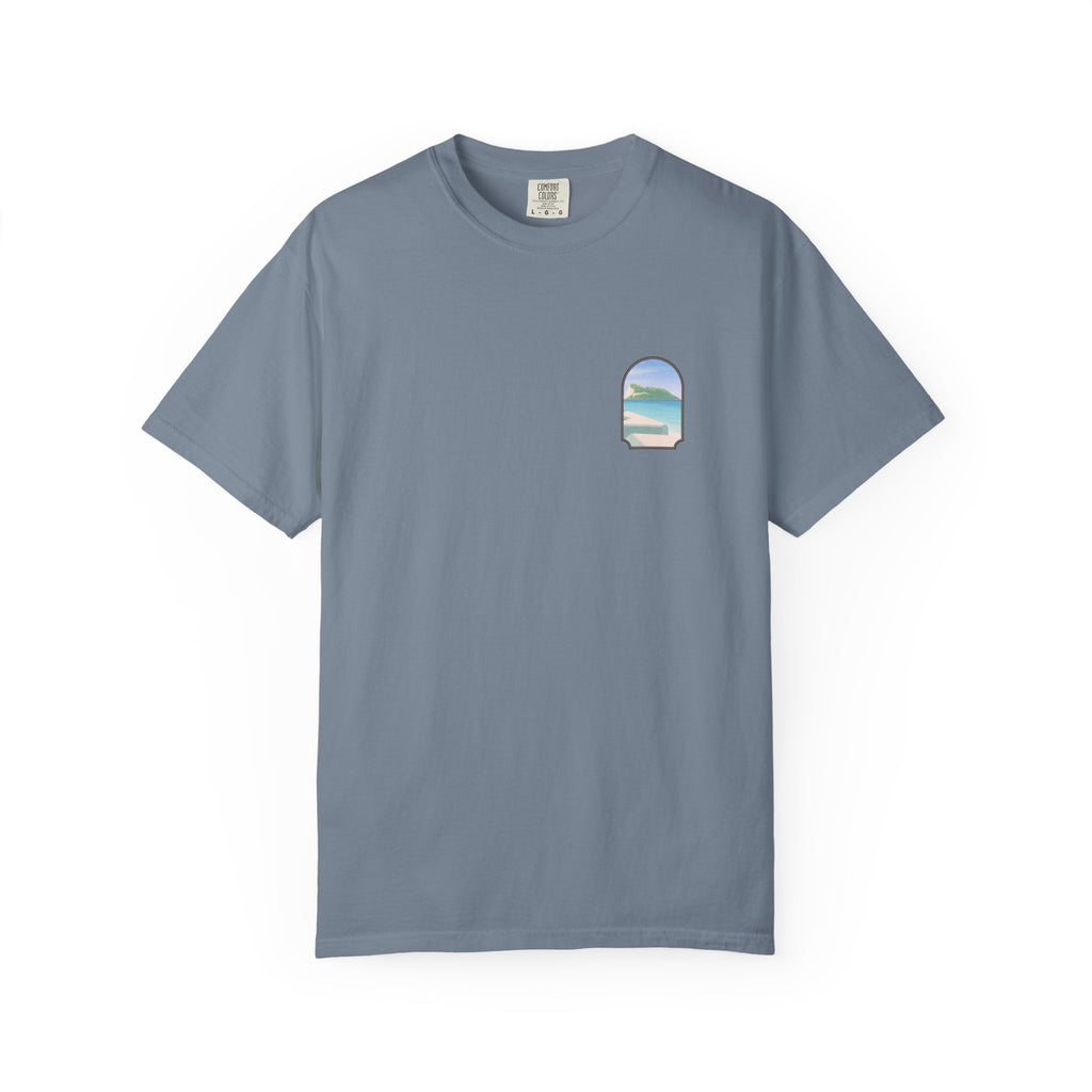 Gibraltar T-Shirt — Del Poniente Coastal Graphic Tee | Mediterranean Landmark