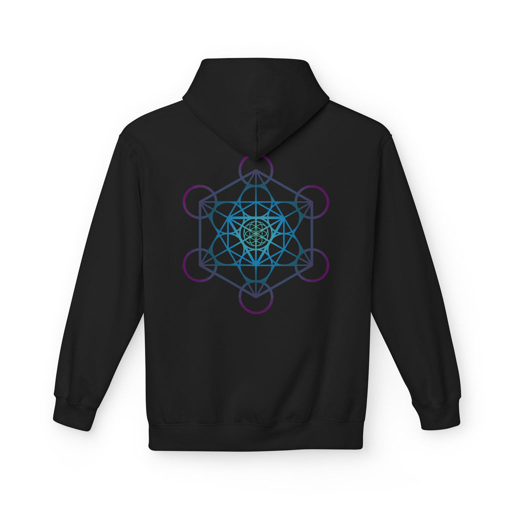 Metatron's Cube Hoodie — Sacred Geometry Spiritual Back Print Pullover