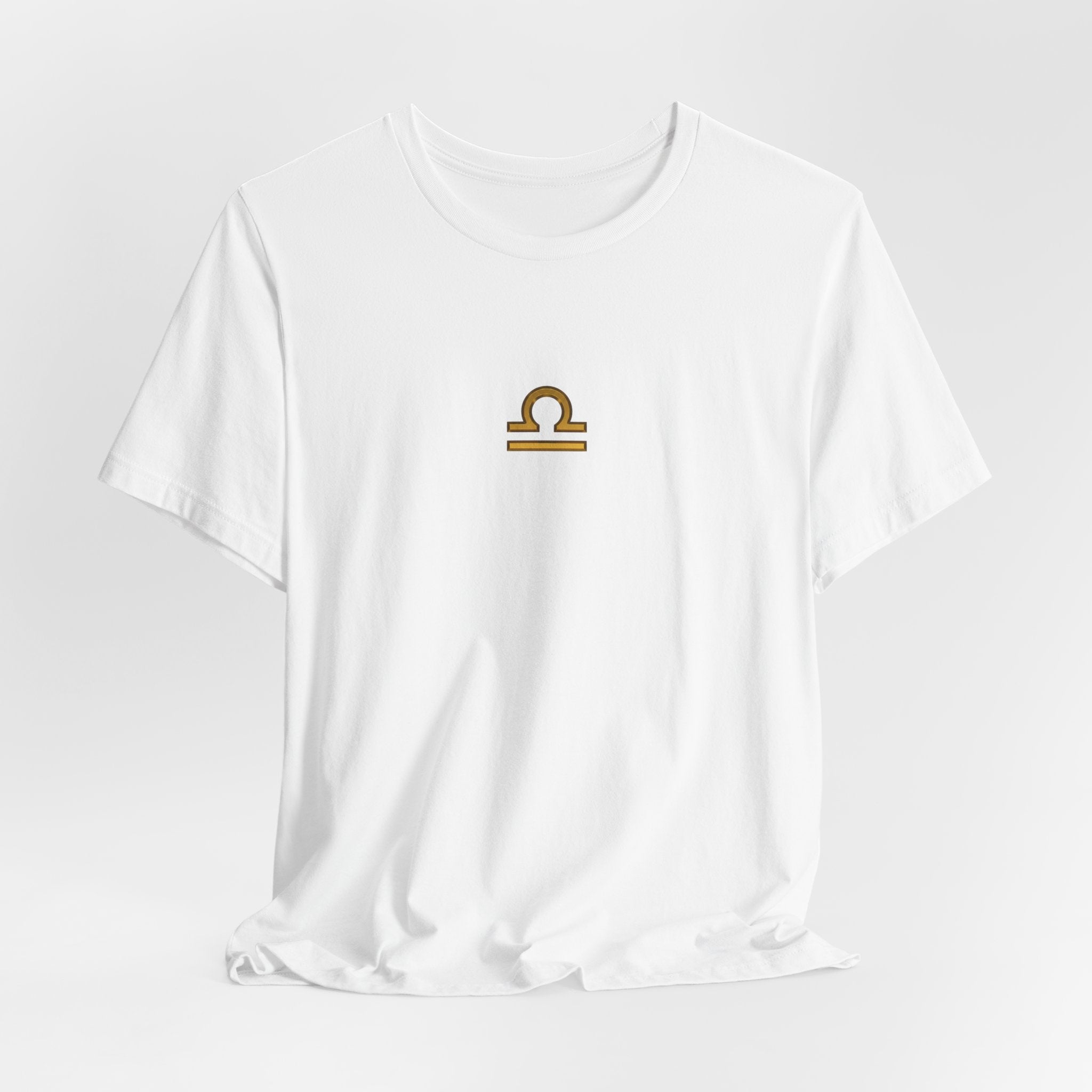 Libra Zodiac Tee — Minimal Gold Symbol T-Shirt