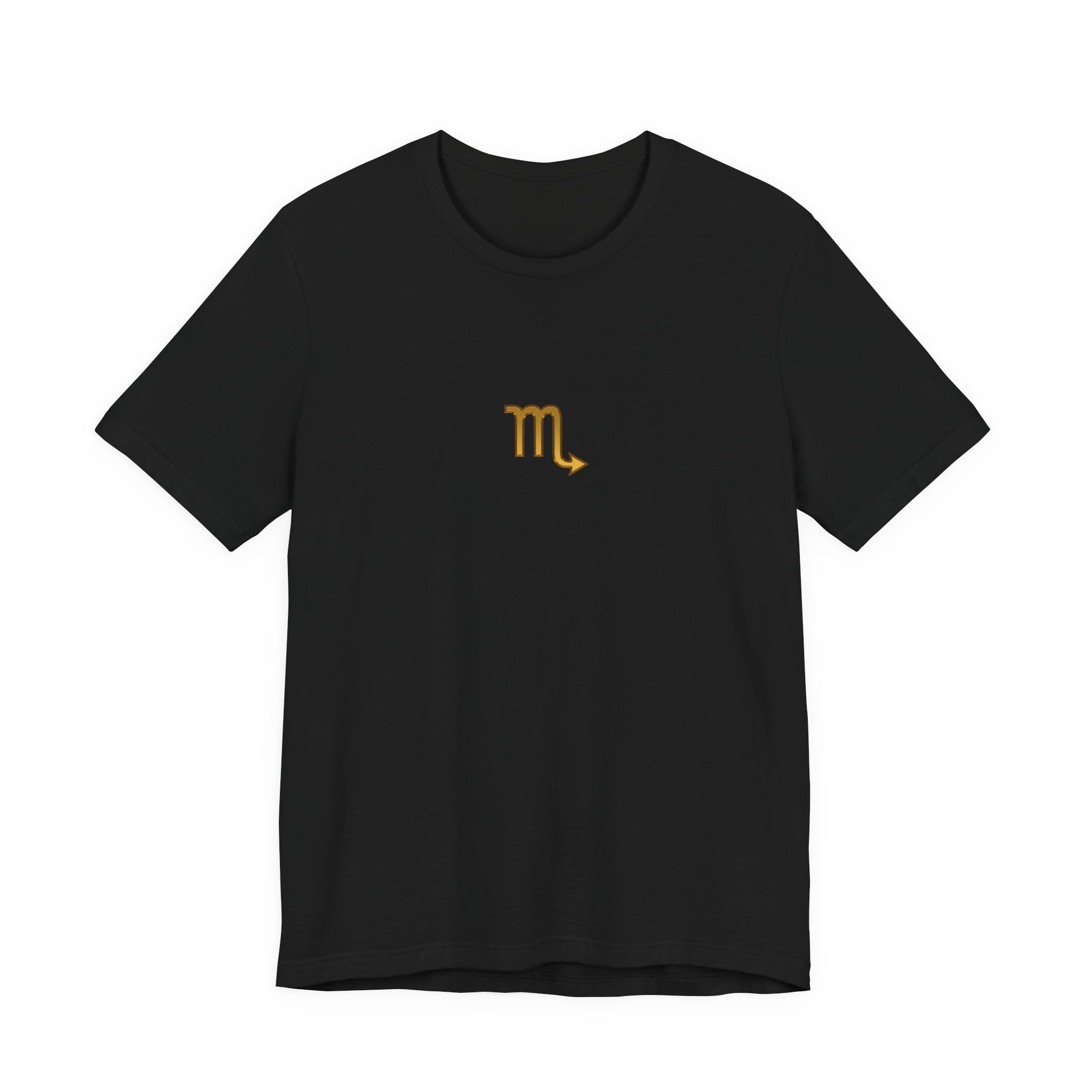 Scorpio Zodiac Tee — Minimal Gold Symbol Shirt