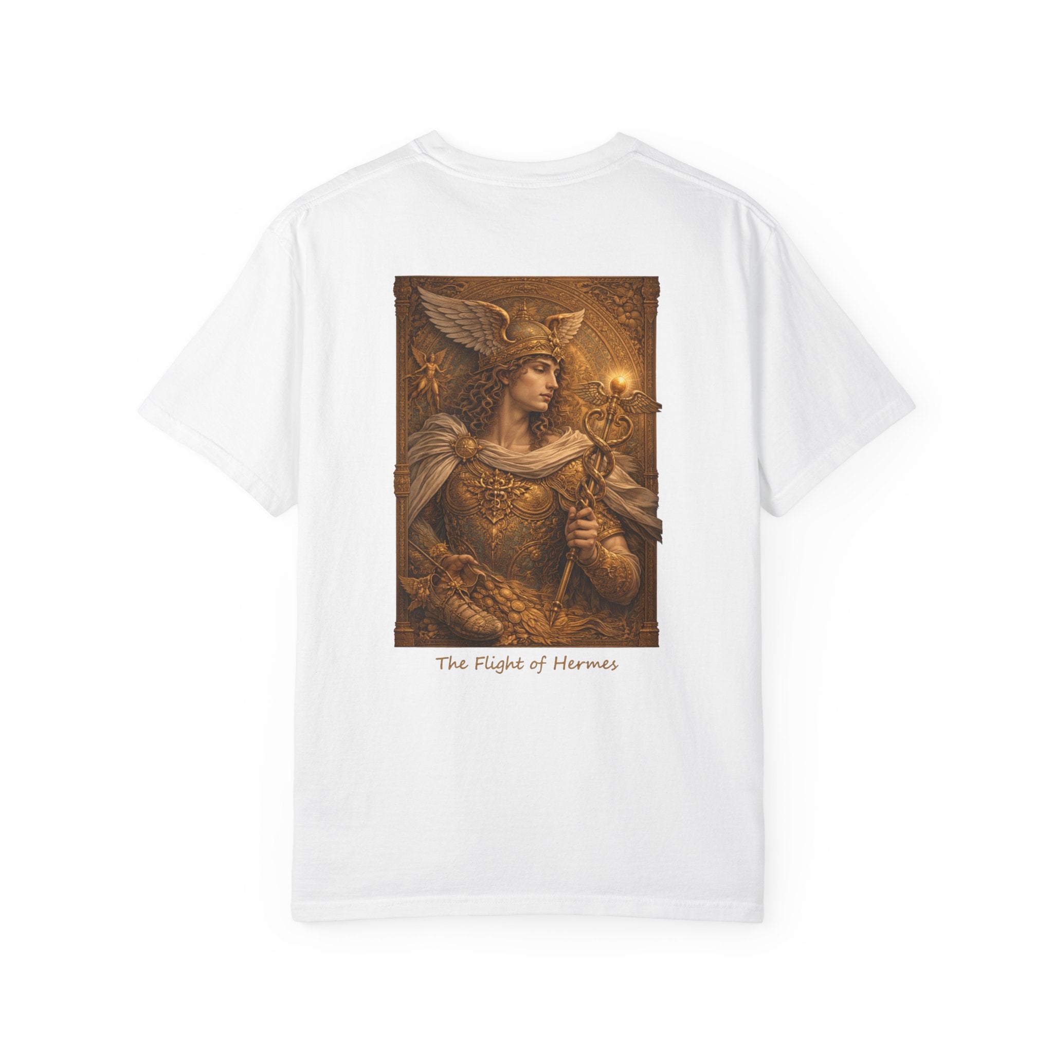 The Flight of Hermes T-Shirt — Greek God Mythology Art Tee | Hermes Messenger