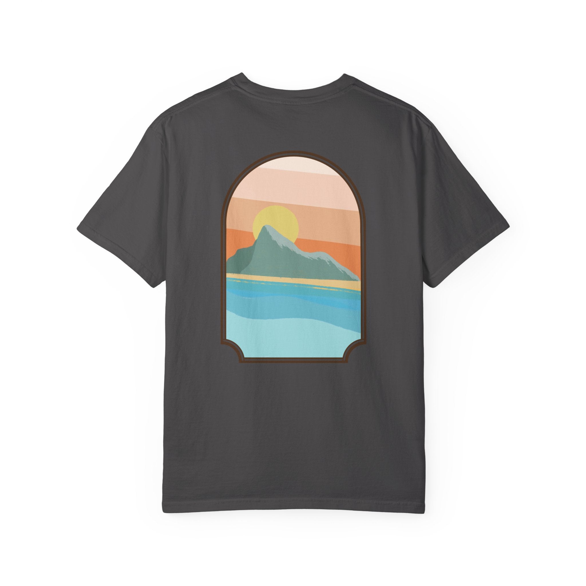 Rock of Gibraltar T-Shirt — Del Levante Coastal Art Graphic Tee | Mediterranean Landmark
