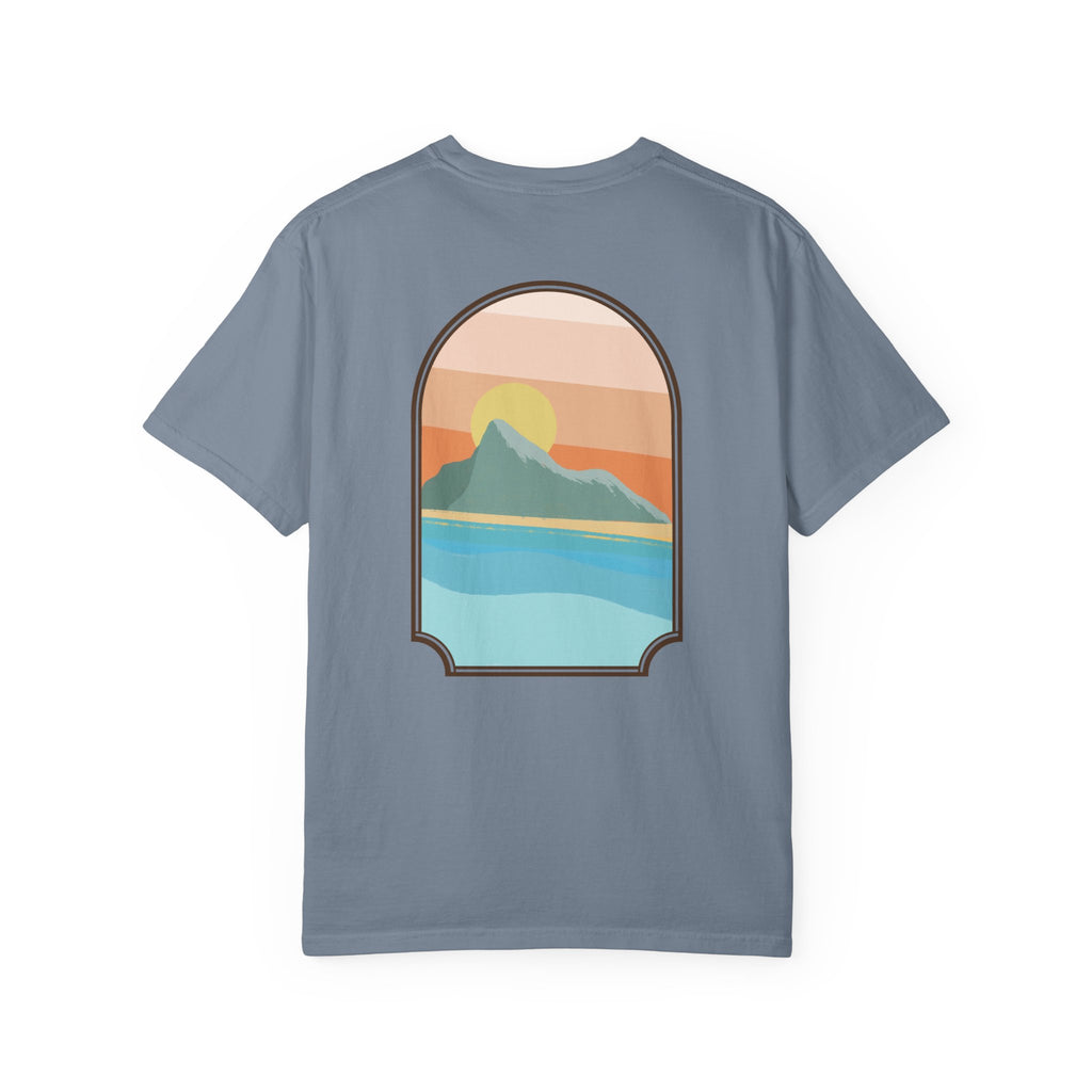 Rock of Gibraltar T-Shirt — Del Levante Coastal Art Graphic Tee | Mediterranean Landmark