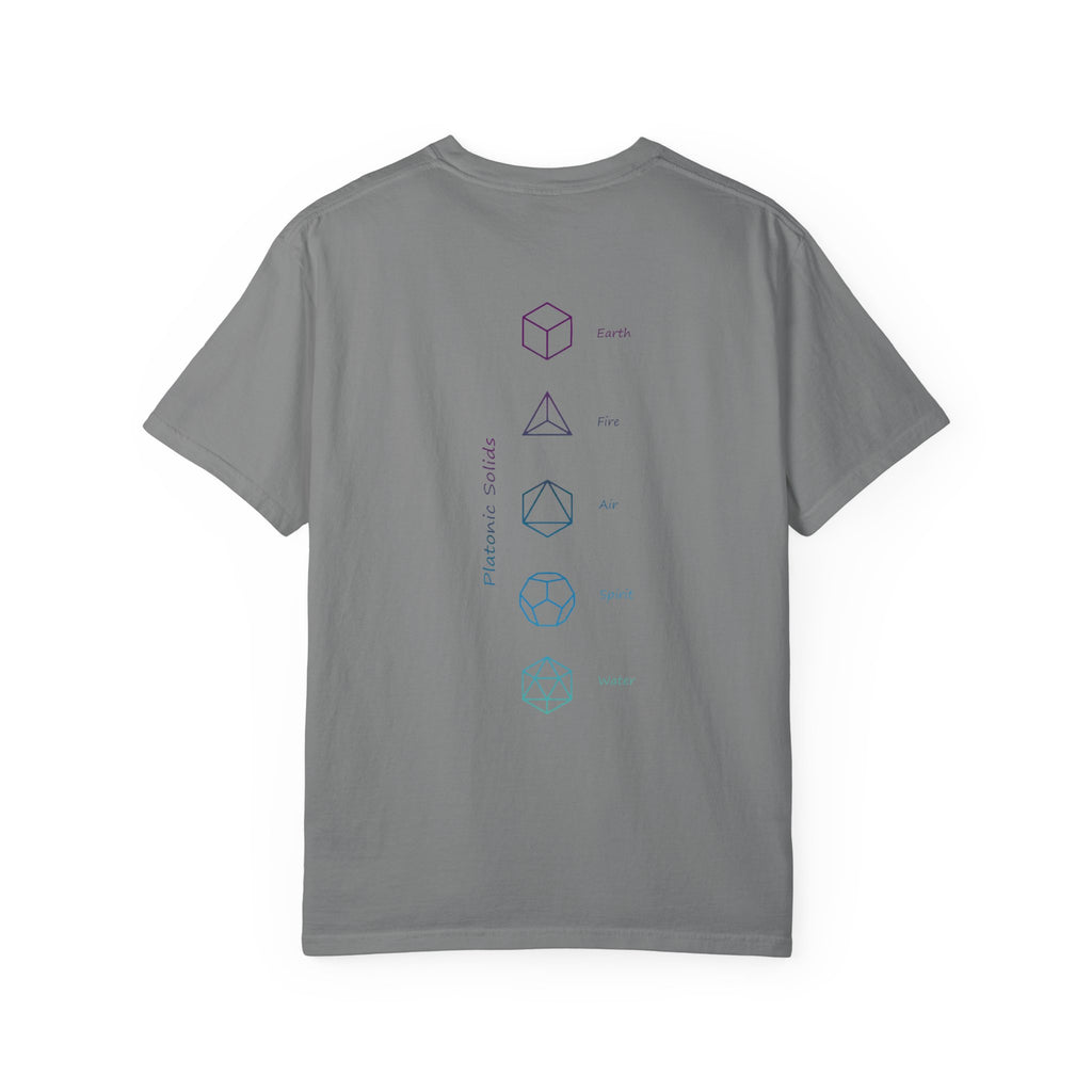 Elemental Platonic Solids T-Shirt — Sacred Geometry Elements Tee | Minimalist Design