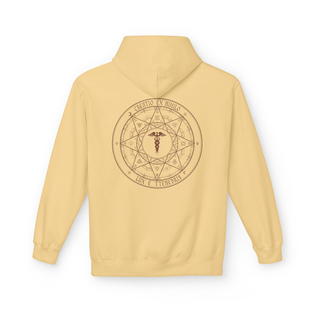 Creatio Ex Nihilo Caduceus Hoodie — Alchemical Hermetic Symbol Back Print