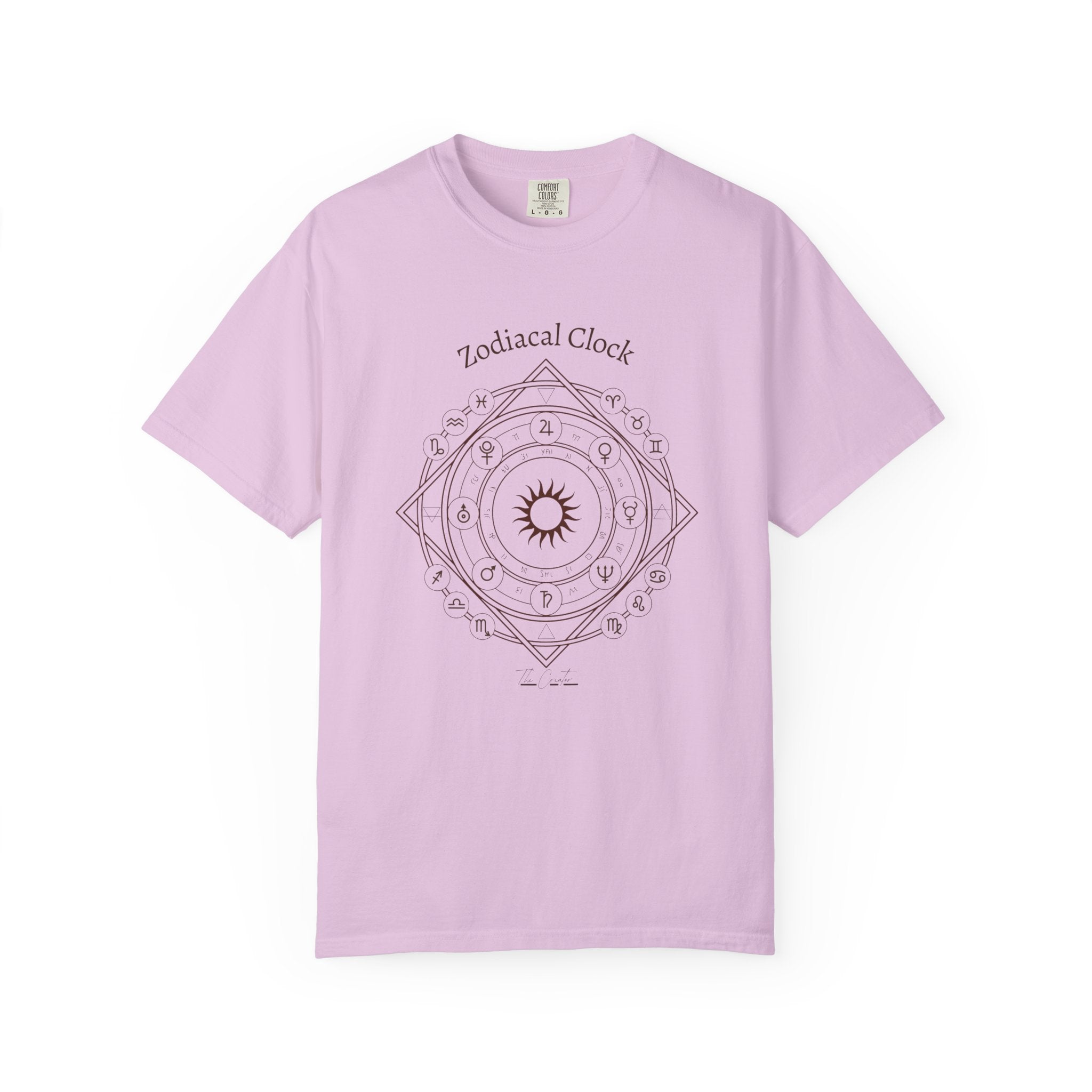 Zodiac Clock T-Shirt — Astrological Compass Tee | Minimalist Astrology Design