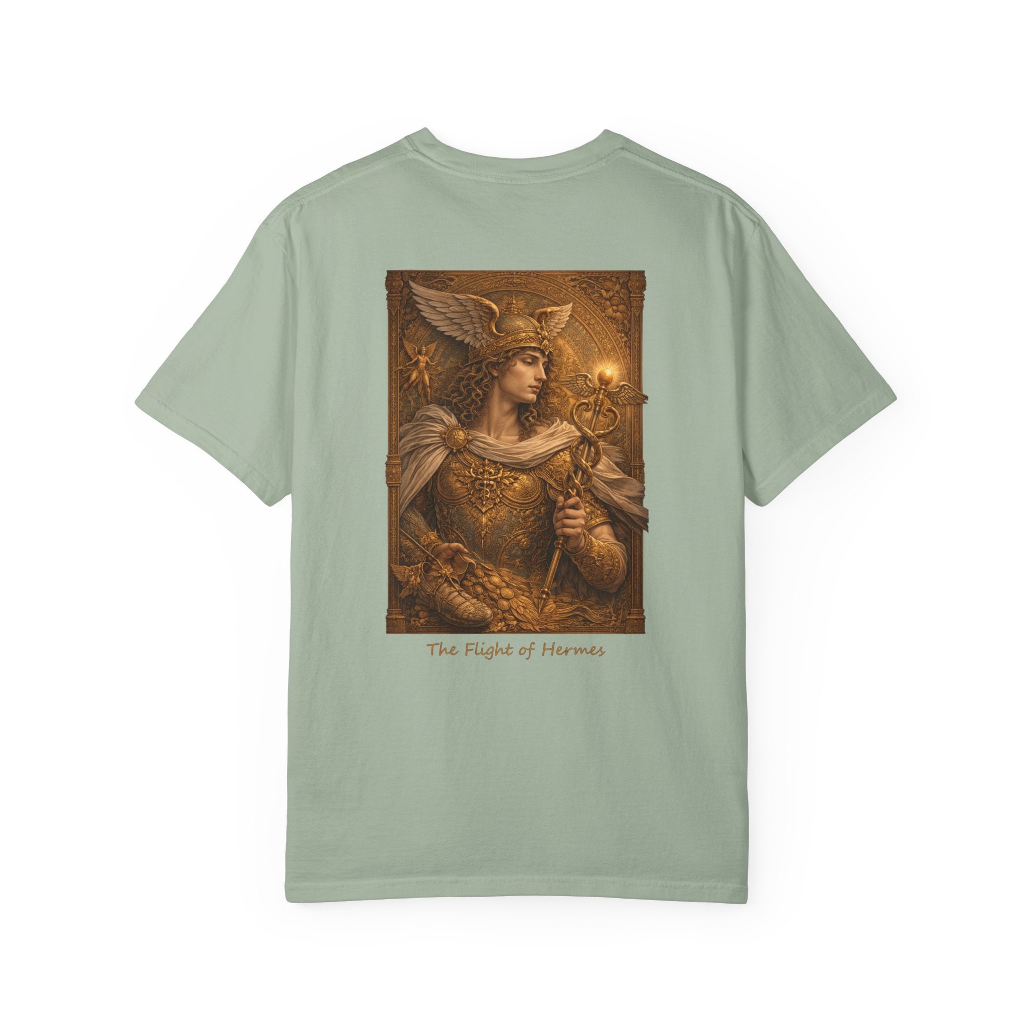 The Flight of Hermes T-Shirt — Greek God Mythology Art Tee | Hermes Messenger