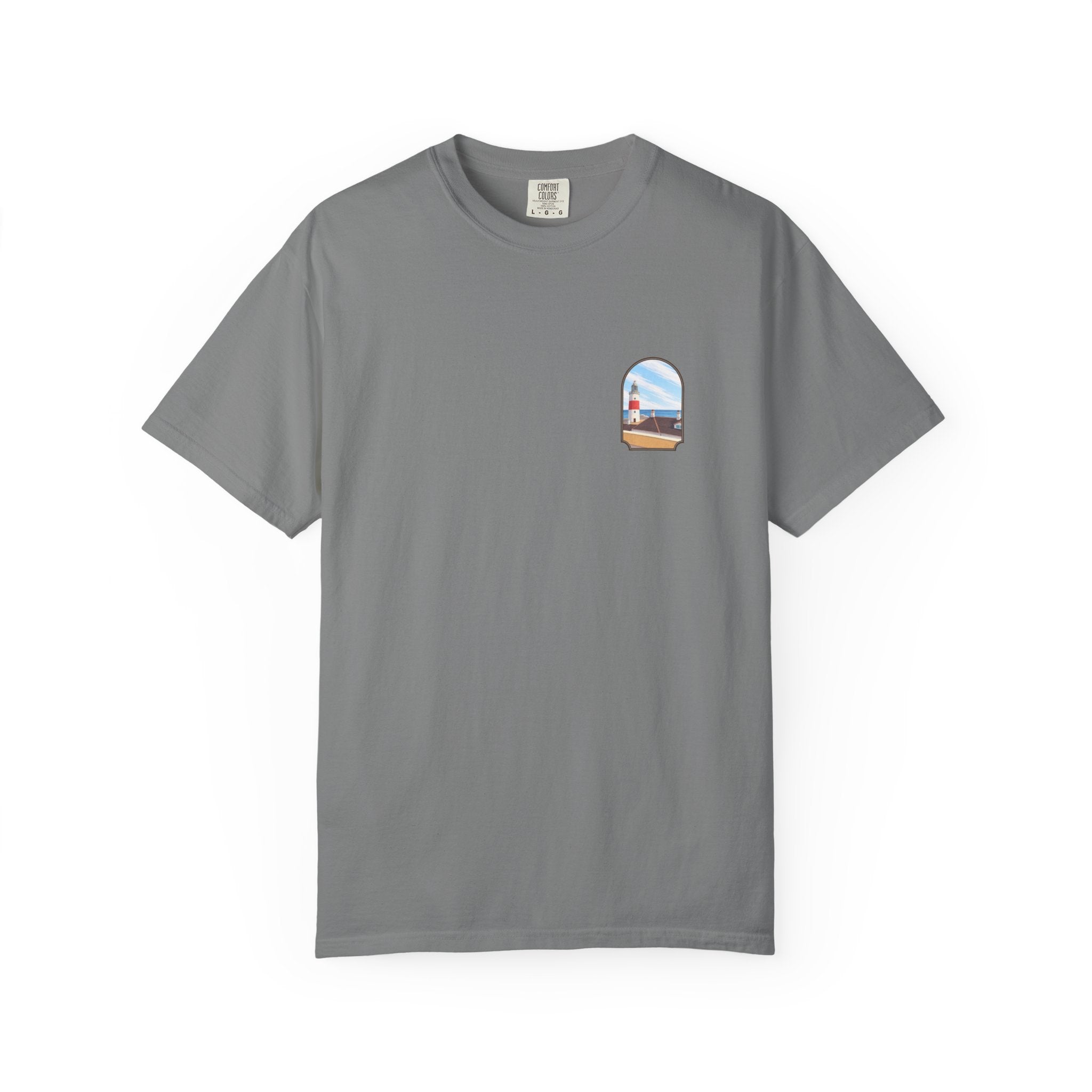 Rock of Gibraltar T-Shirt — La Farola Lighthouse Graphic Tee | Coastal Landmark