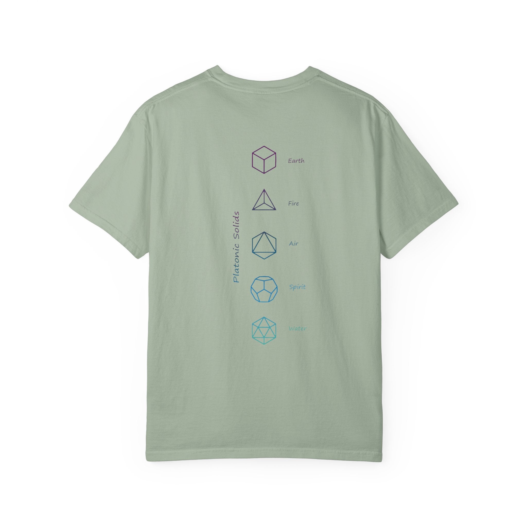 Elemental Platonic Solids T-Shirt — Sacred Geometry Elements Tee | Minimalist Design