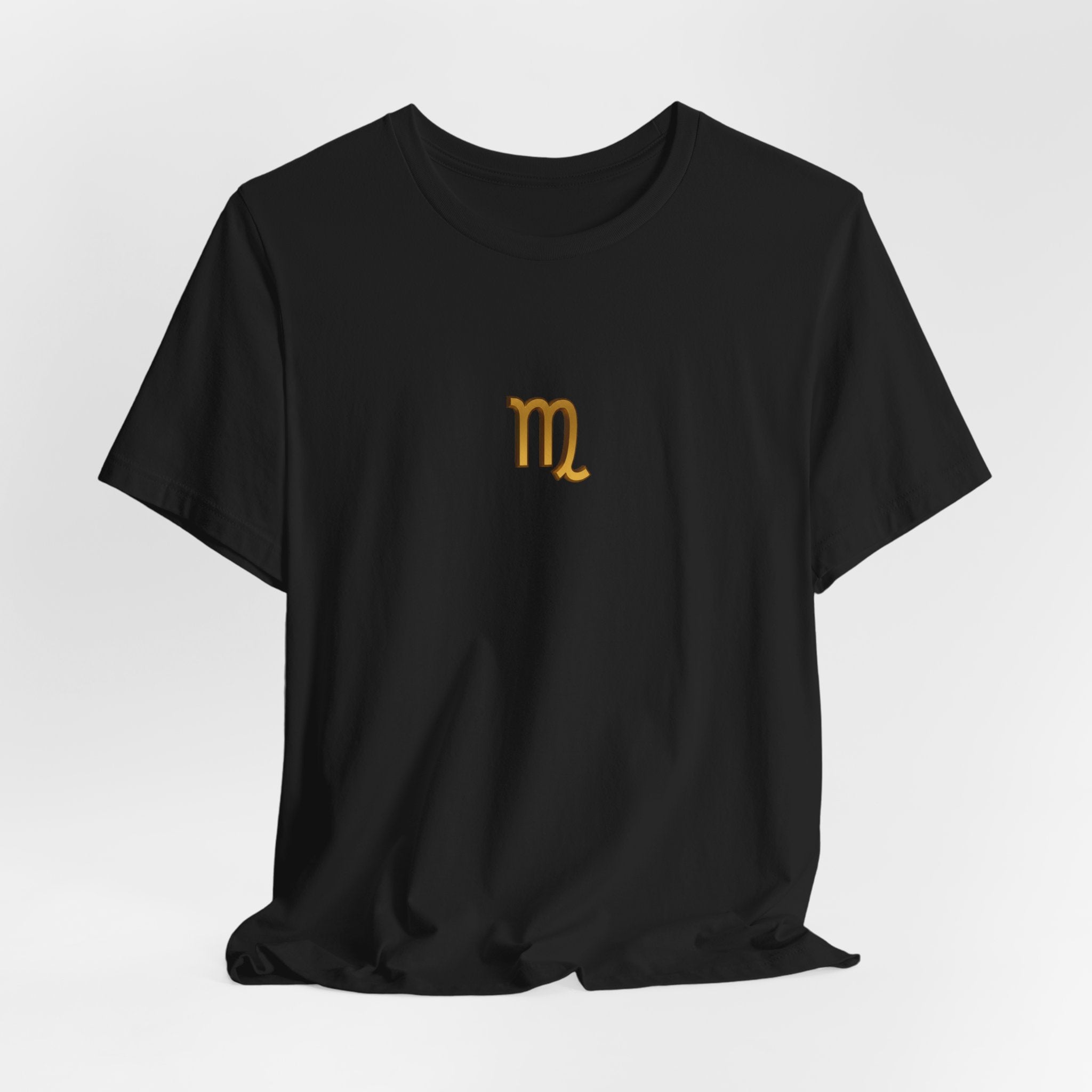 Virgo Zodiac T-Shirt — Minimal Gold Virgo Symbol Tee