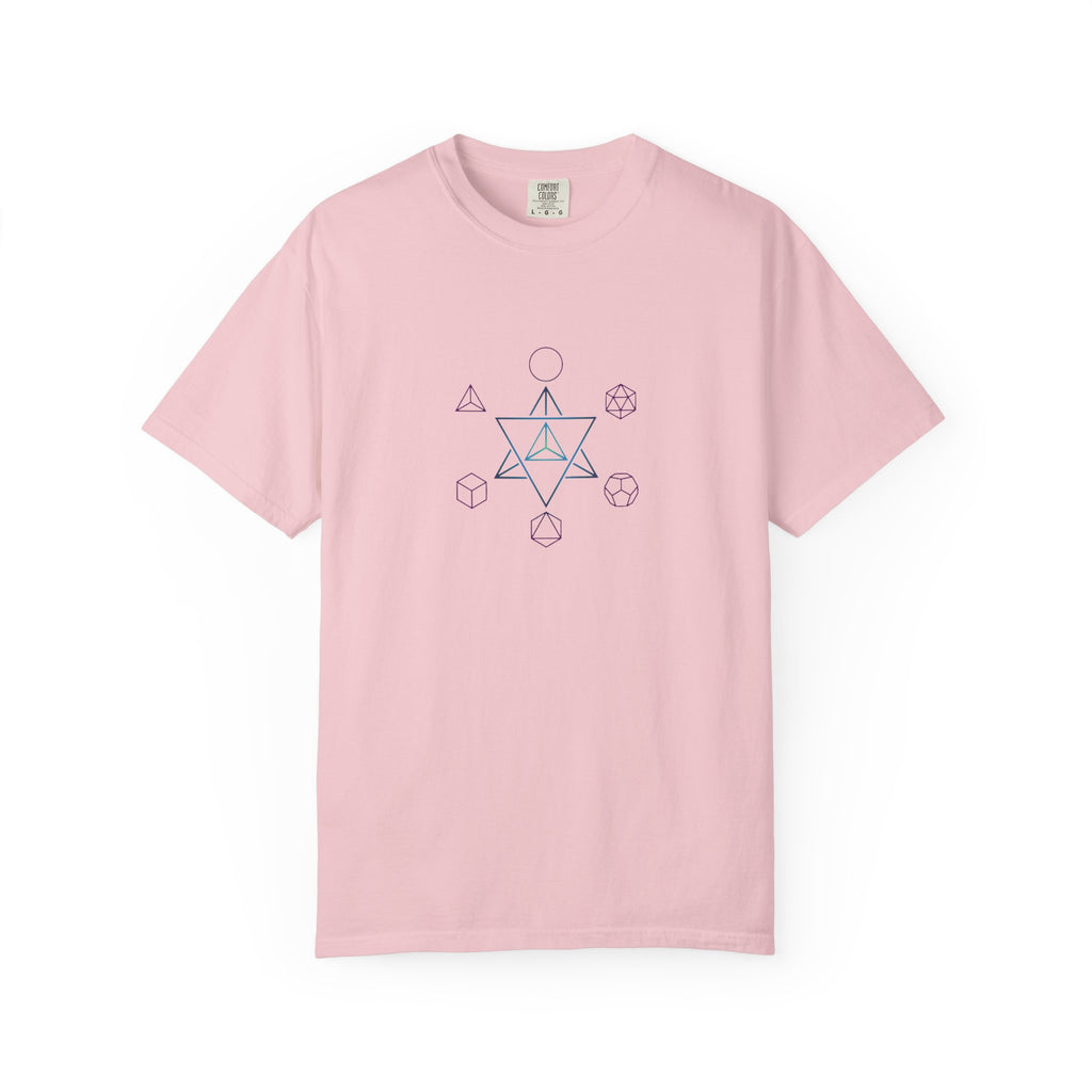 Elemental Platonic Solids T-Shirt — Sacred Geometry Elements Tee | Minimalist Design