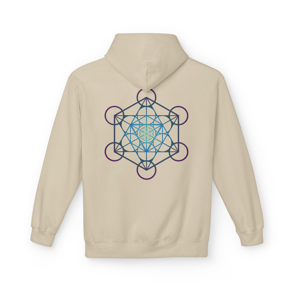 Metatron's Cube Hoodie — Sacred Geometry Spiritual Back Print Pullover