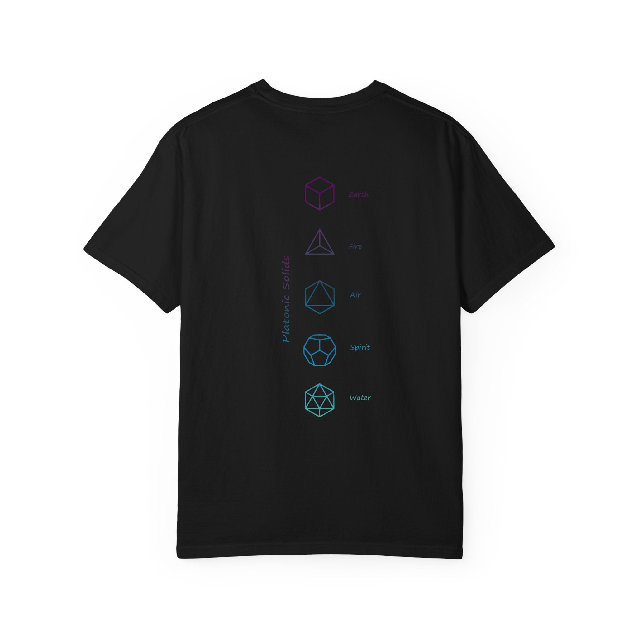 Elemental Platonic Solids T-Shirt — Sacred Geometry Elements Tee | Minimalist Design