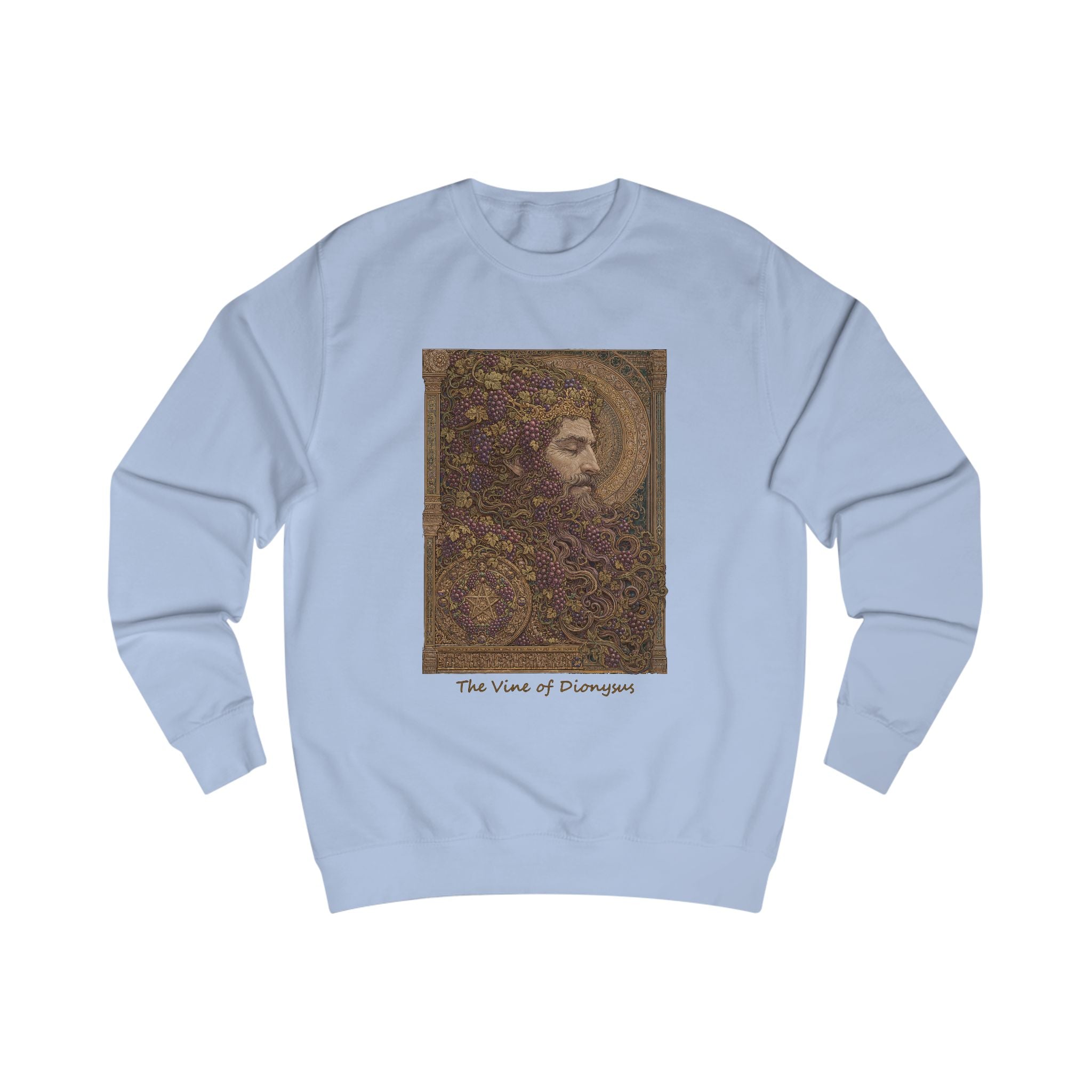 Greek God Dionysus Sweatshirt — "Vines Of Dionysus" Mythology Art Crewneck