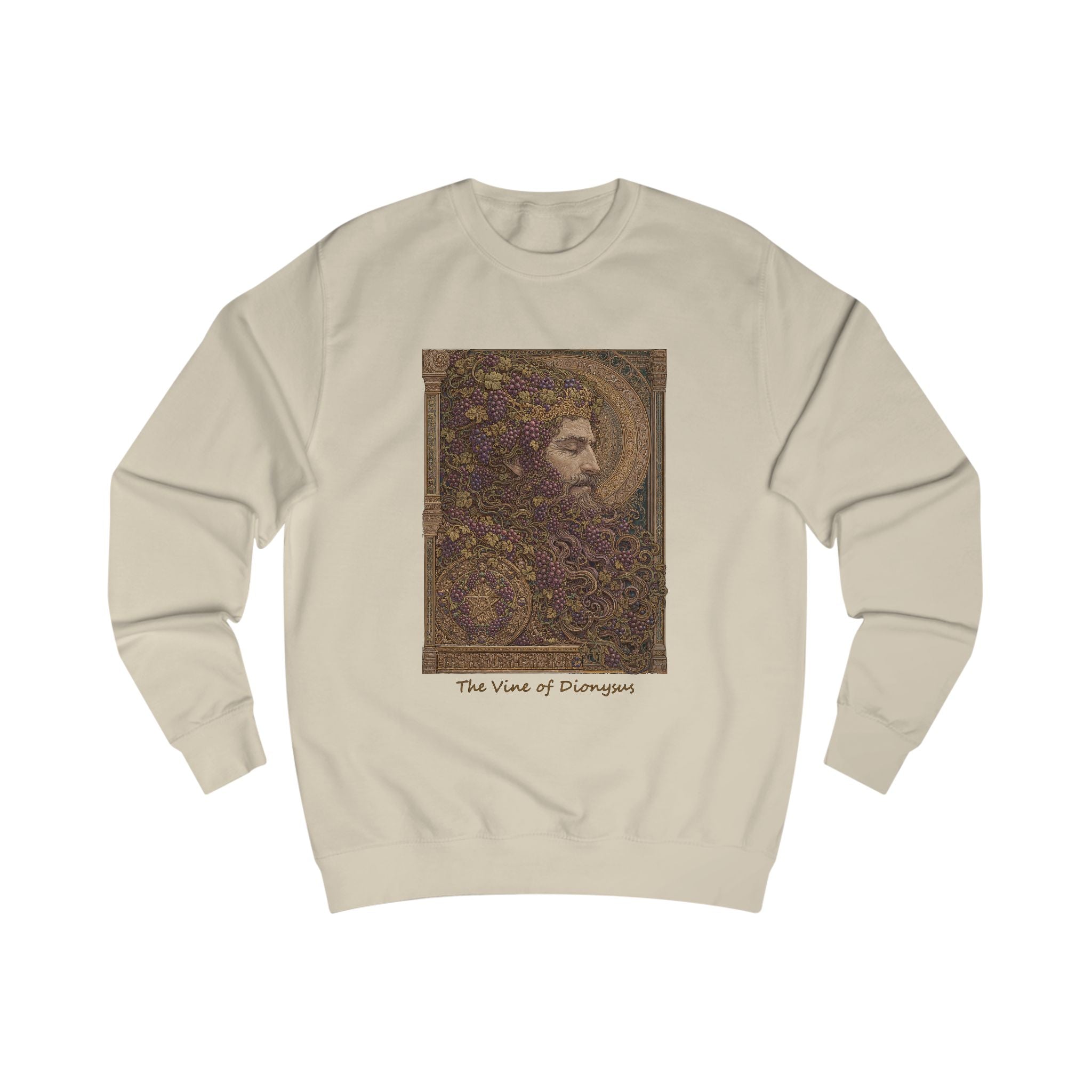 Greek God Dionysus Sweatshirt — "Vines Of Dionysus" Mythology Art Crewneck