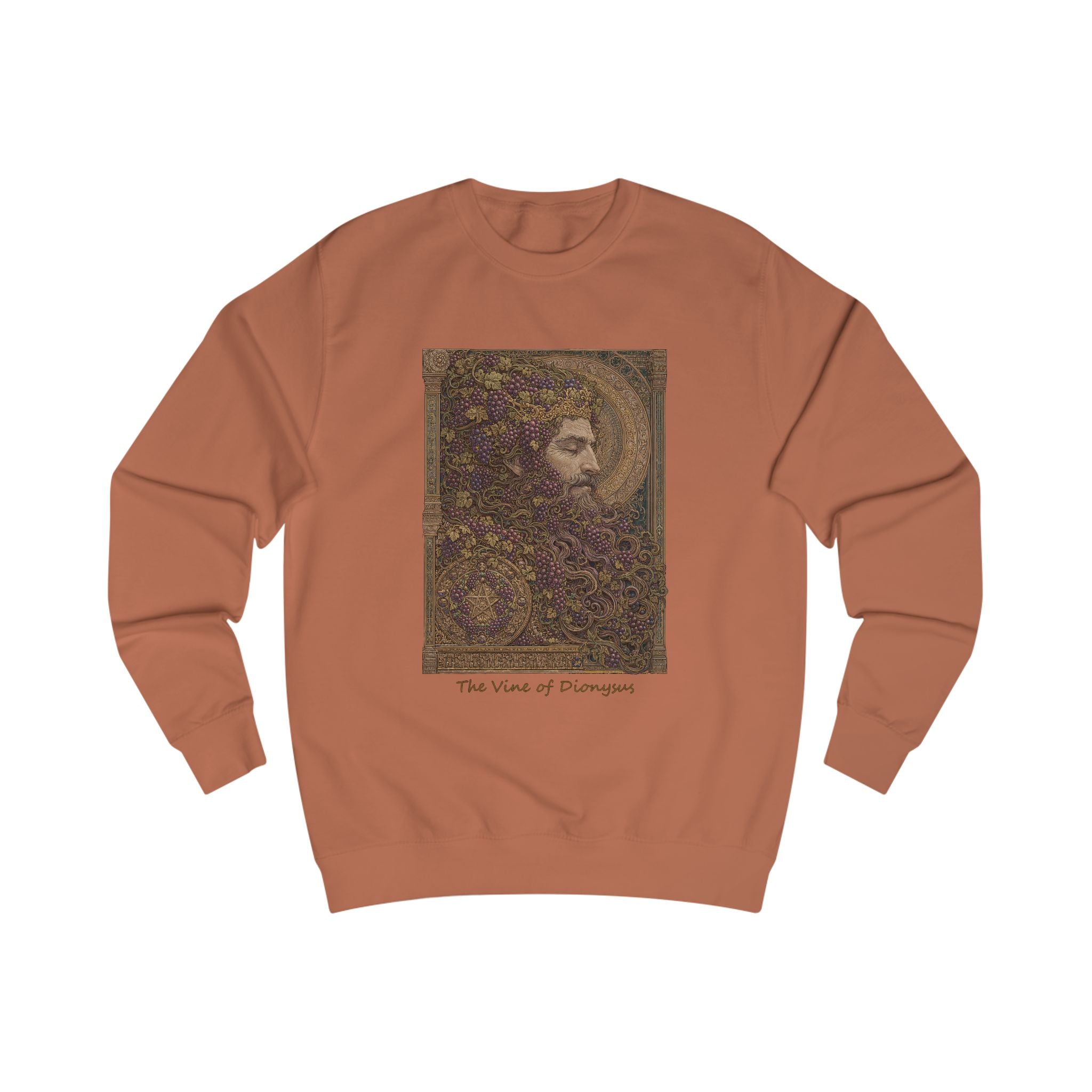 Greek God Dionysus Sweatshirt — "Vines Of Dionysus" Mythology Art Crewneck