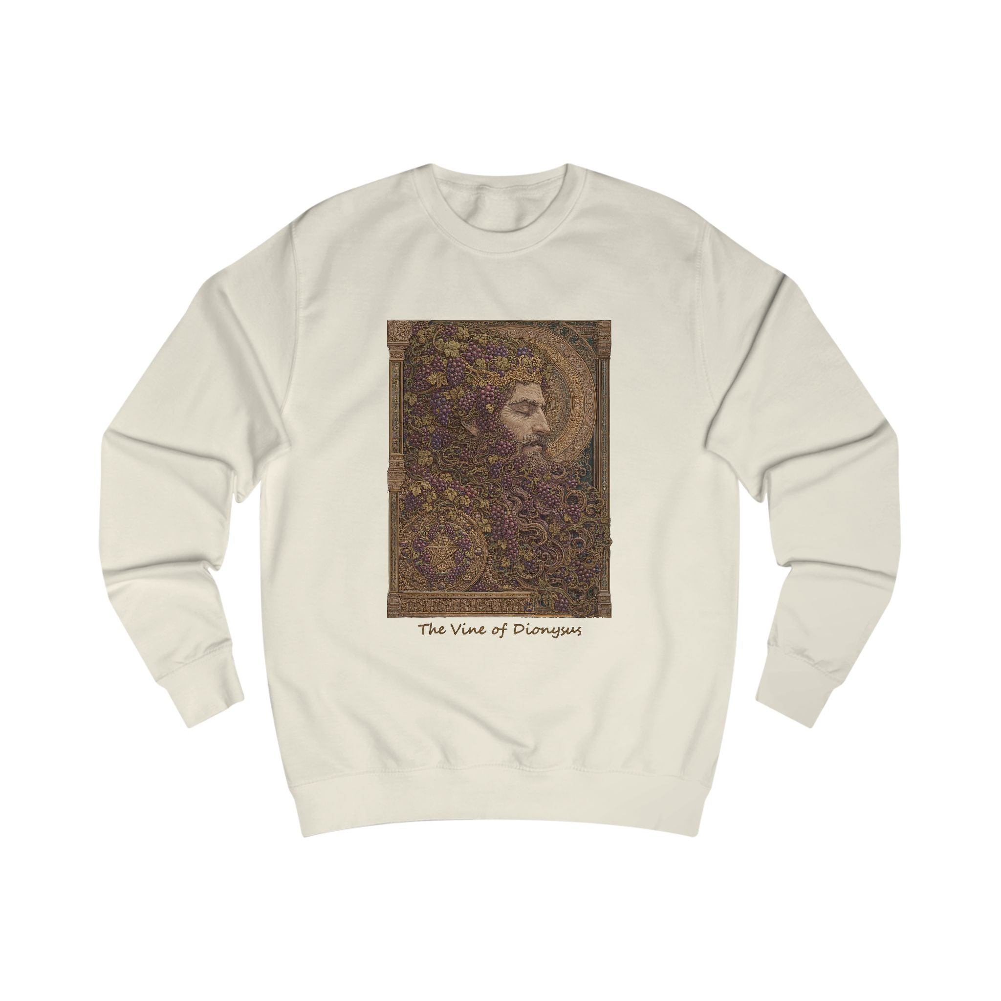 Greek God Dionysus Sweatshirt — "Vines Of Dionysus" Mythology Art Crewneck