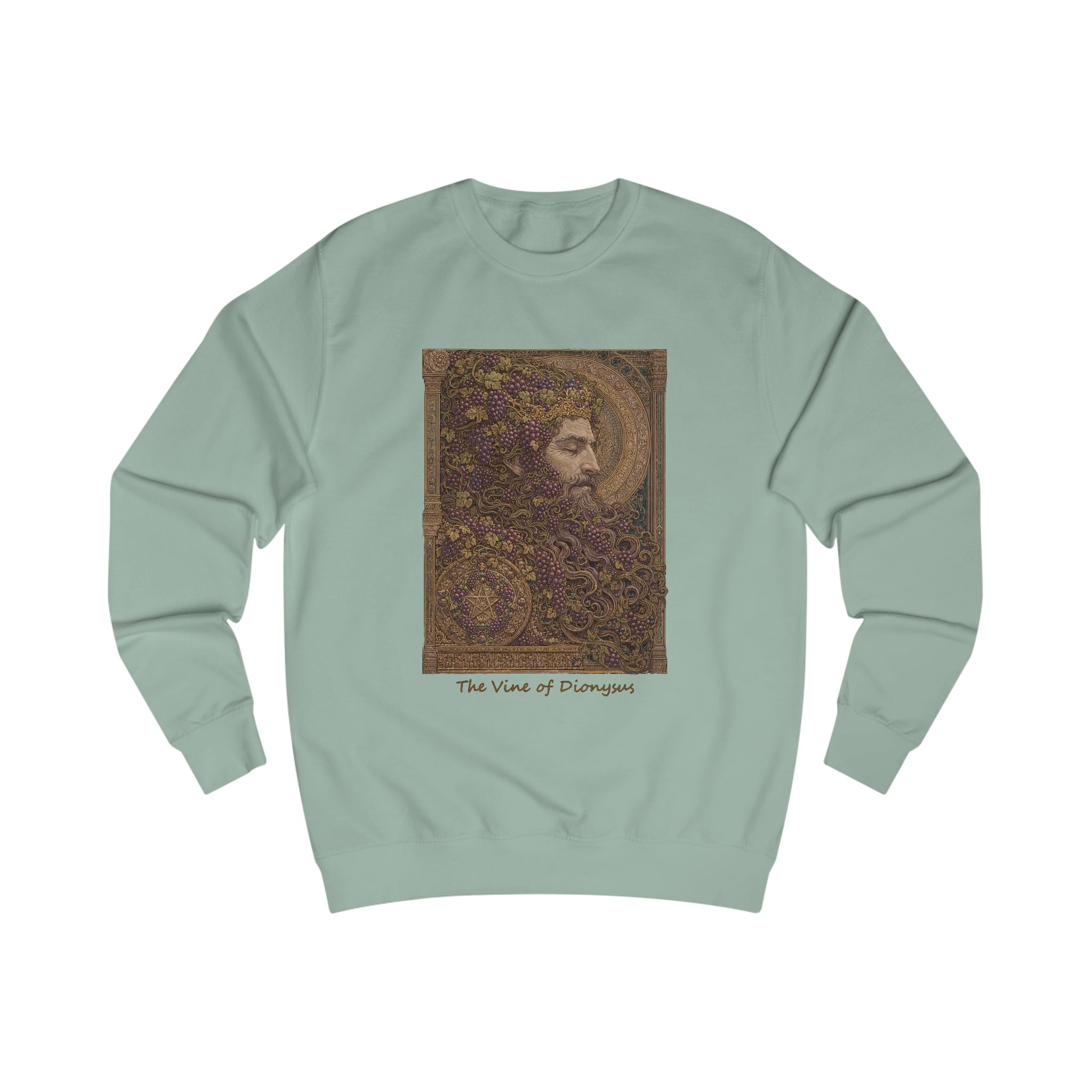 Greek God Dionysus Sweatshirt — "Vines Of Dionysus" Mythology Art Crewneck