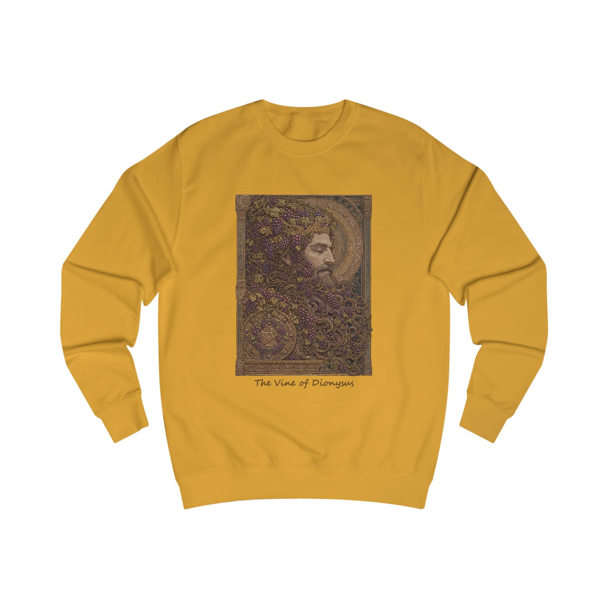 Greek God Dionysus Sweatshirt — "Vines Of Dionysus" Mythology Art Crewneck