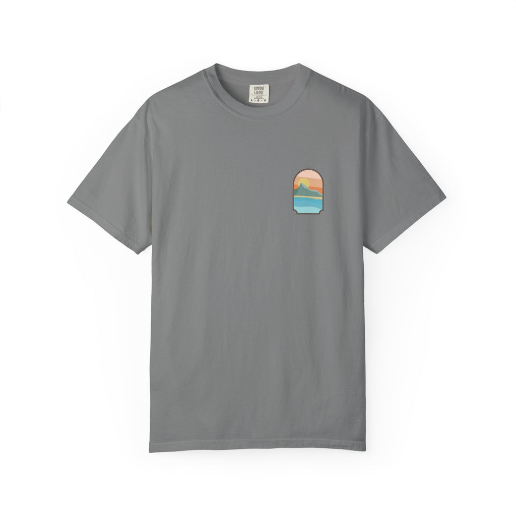Rock of Gibraltar T-Shirt — Del Levante Coastal Art Graphic Tee | Mediterranean Landmark