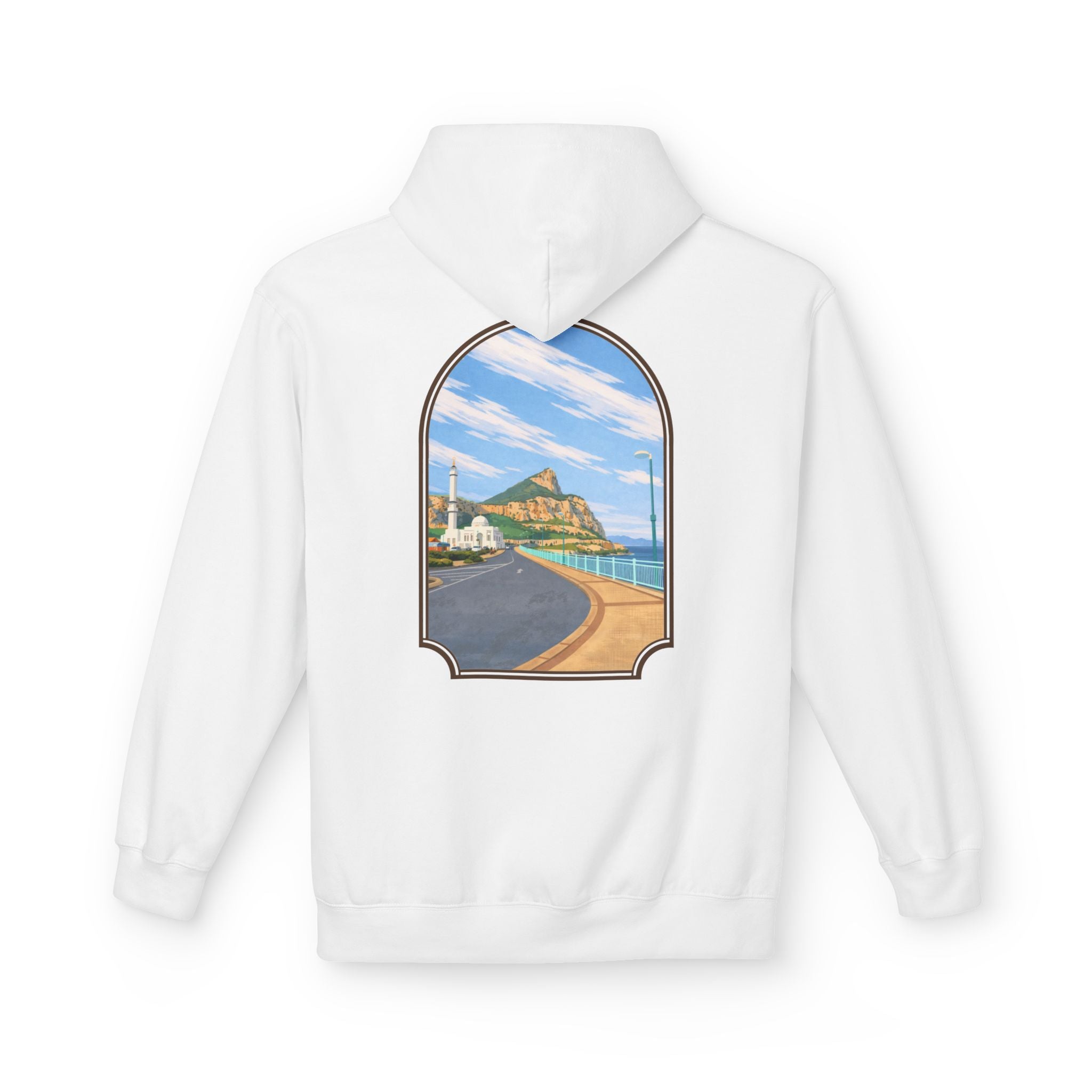 Gibraltar La Mezquita Hoodie — Premium Mosque Window Art Hoodie | Gibraltar Heritage Apparel