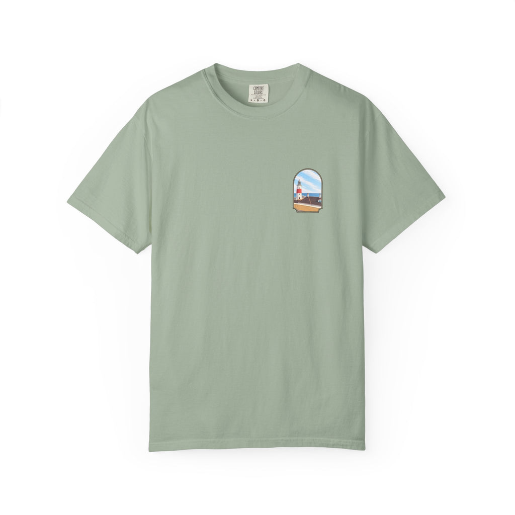 Rock of Gibraltar T-Shirt — La Farola Lighthouse Graphic Tee | Coastal Landmark