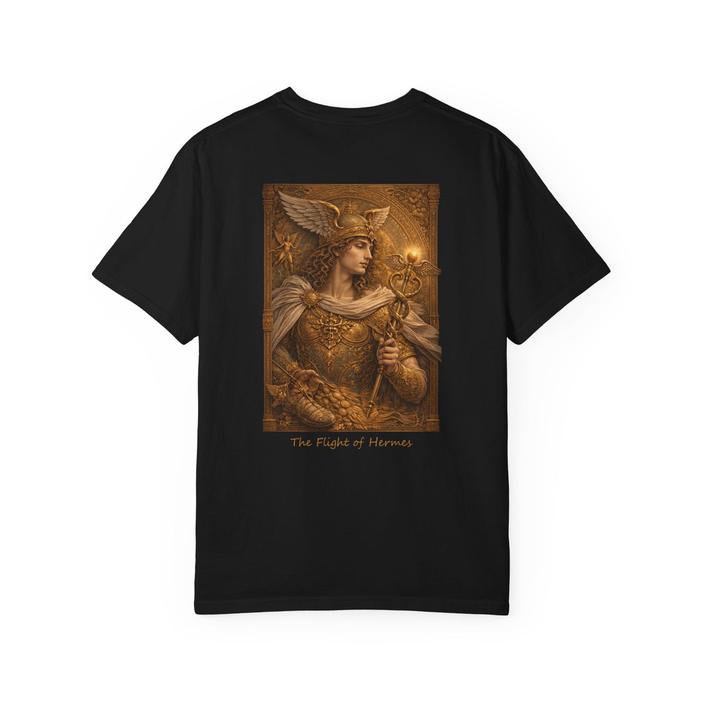 The Flight of Hermes T-Shirt — Greek God Mythology Art Tee | Hermes Messenger