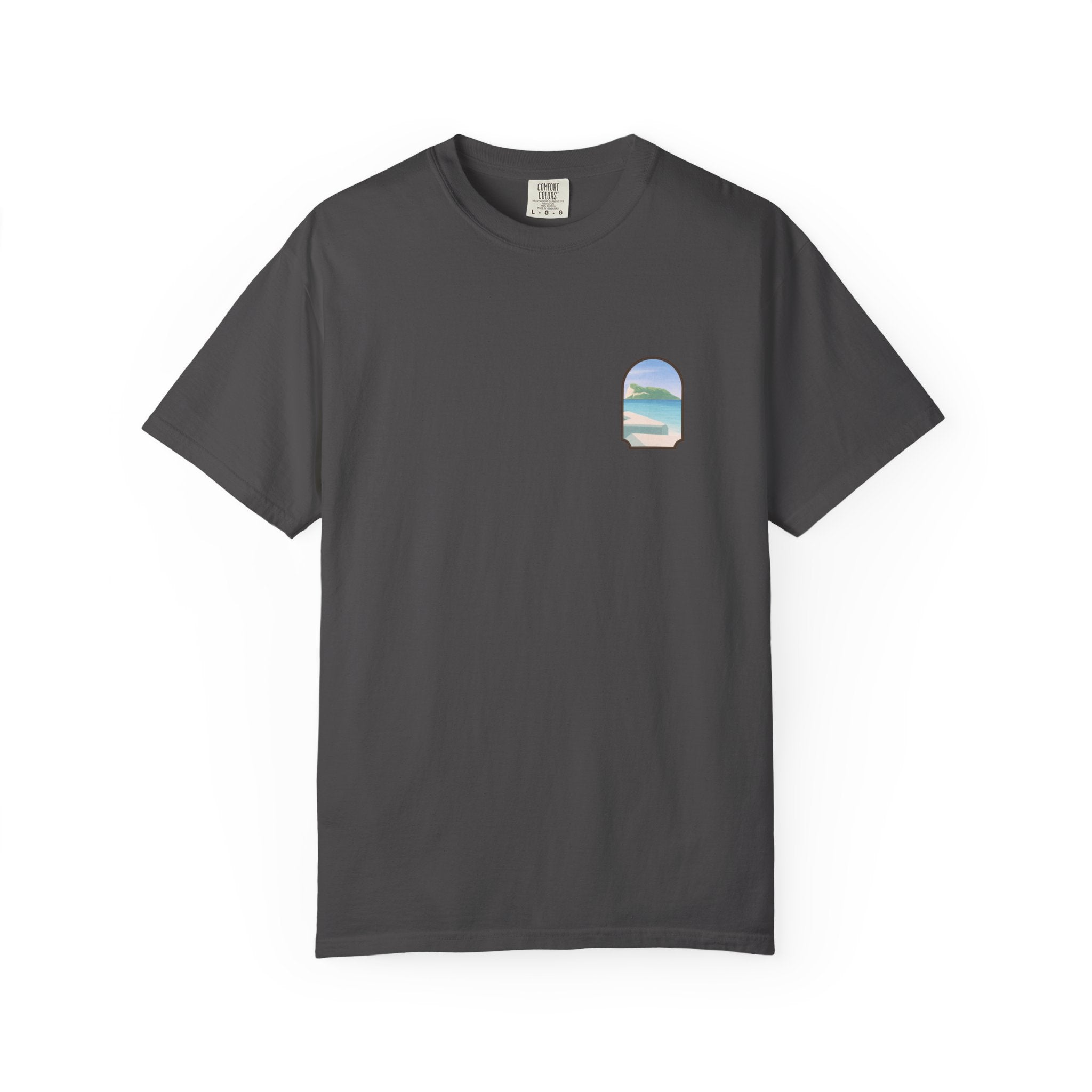 Gibraltar T-Shirt — Del Poniente Coastal Graphic Tee | Mediterranean Landmark