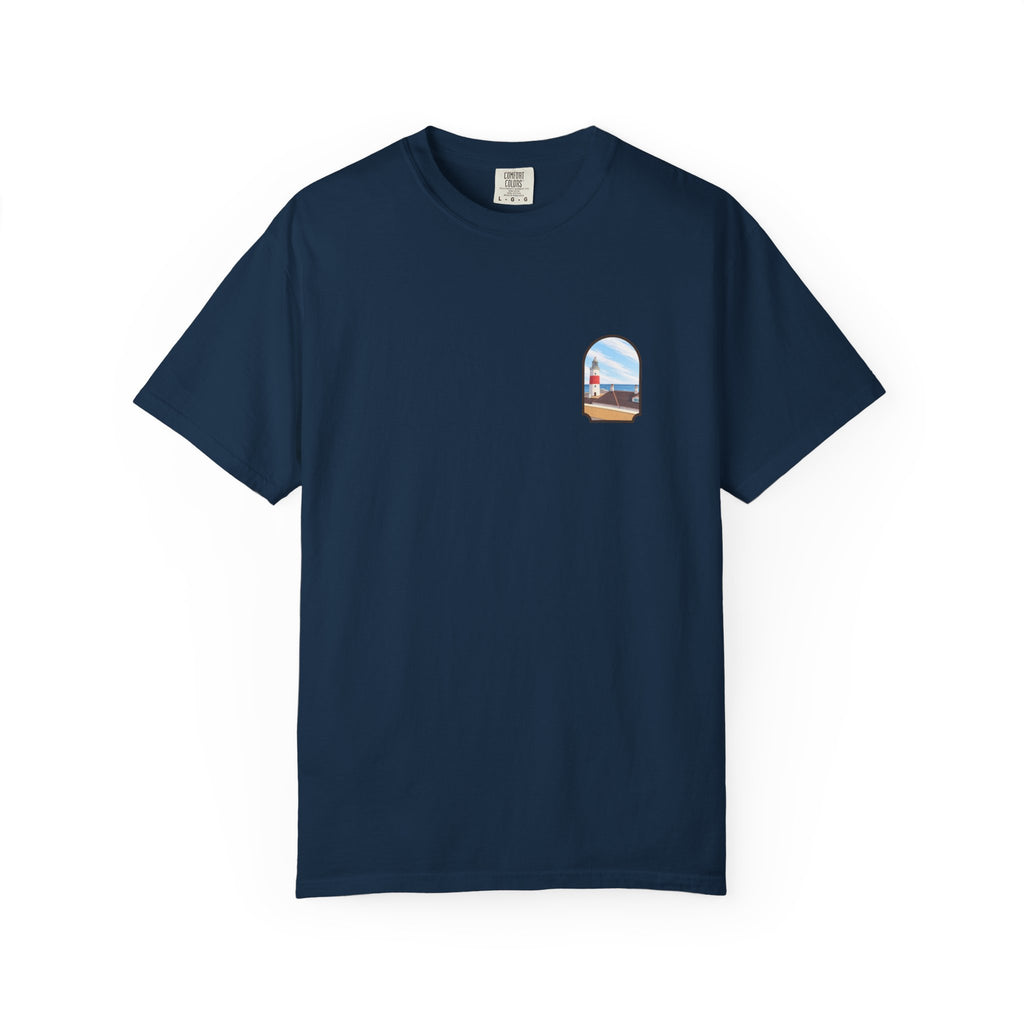 Rock of Gibraltar T-Shirt — La Farola Lighthouse Graphic Tee | Coastal Landmark